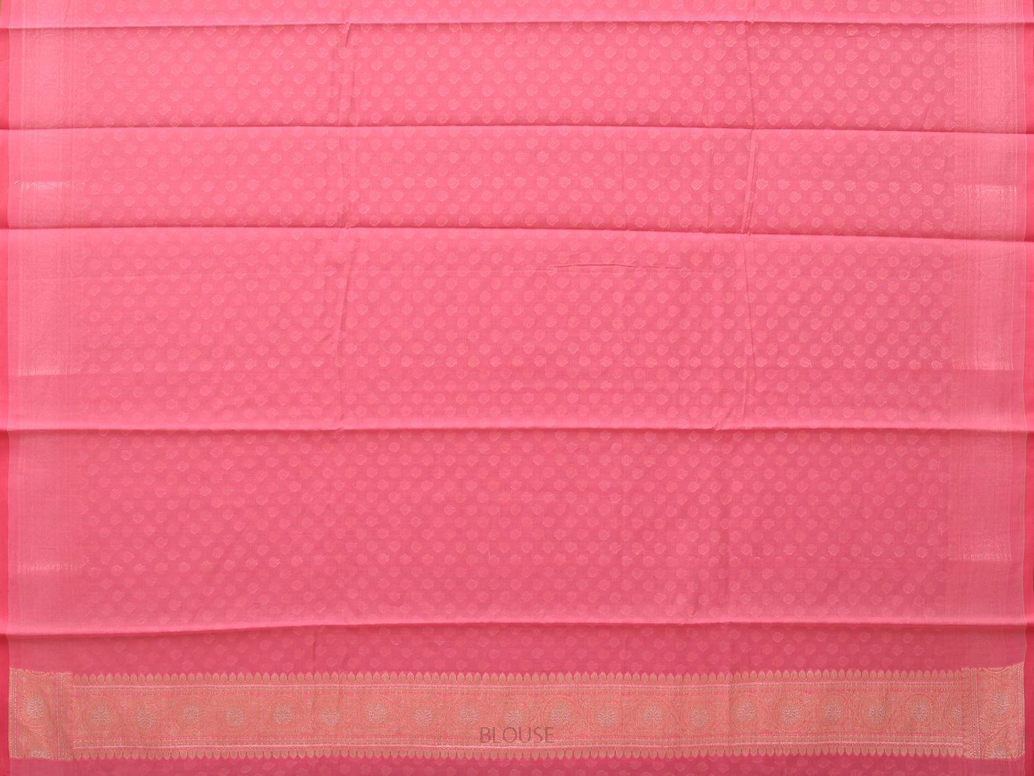 Baby Pink Cut Work Cotton Silk Saree with All Over Banaras Design o0393