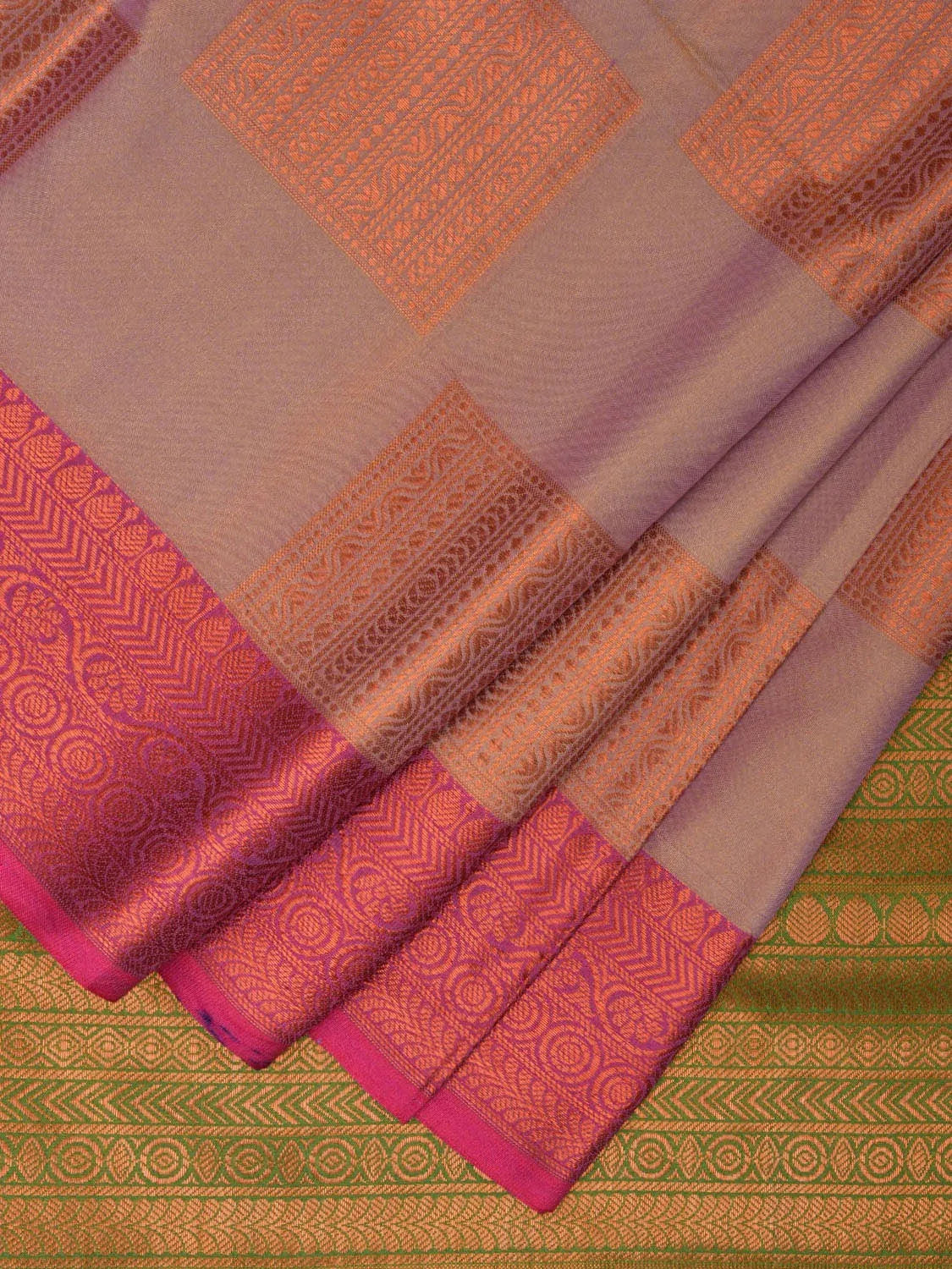 Baby Pink Katan Silk Saree with Border and Body Butta Design b0067ds