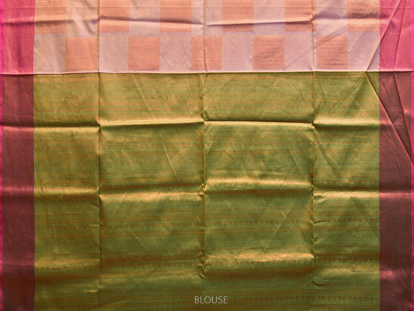 Baby Pink Katan Silk Saree with Border and Body Butta Design b0067ds