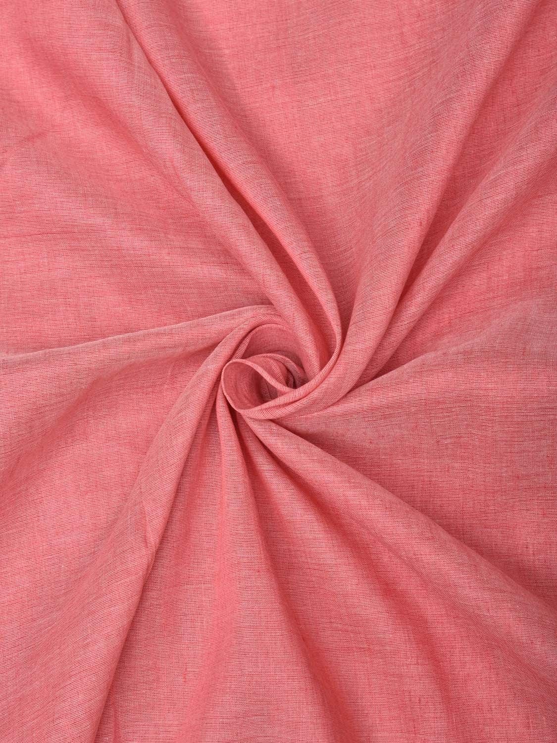 Baby Pink Khadi Cotton Handloom 2.5mts Plain Fabric f0177