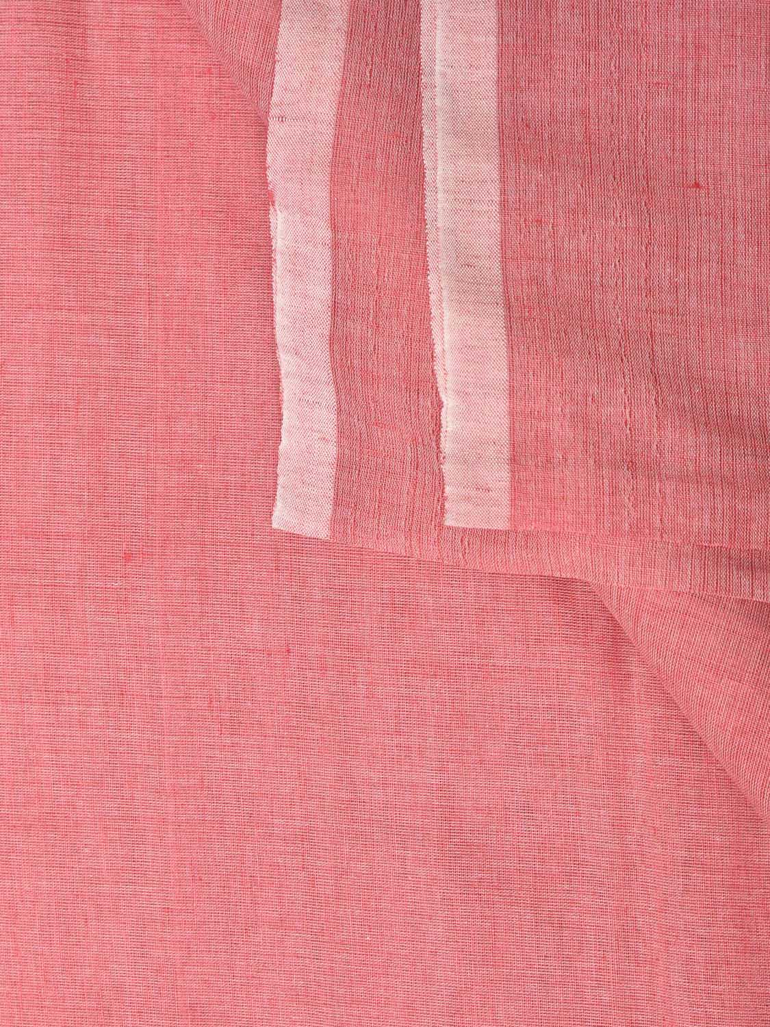 Baby Pink Khadi Cotton Handloom 2.5mts Plain Fabric f0177