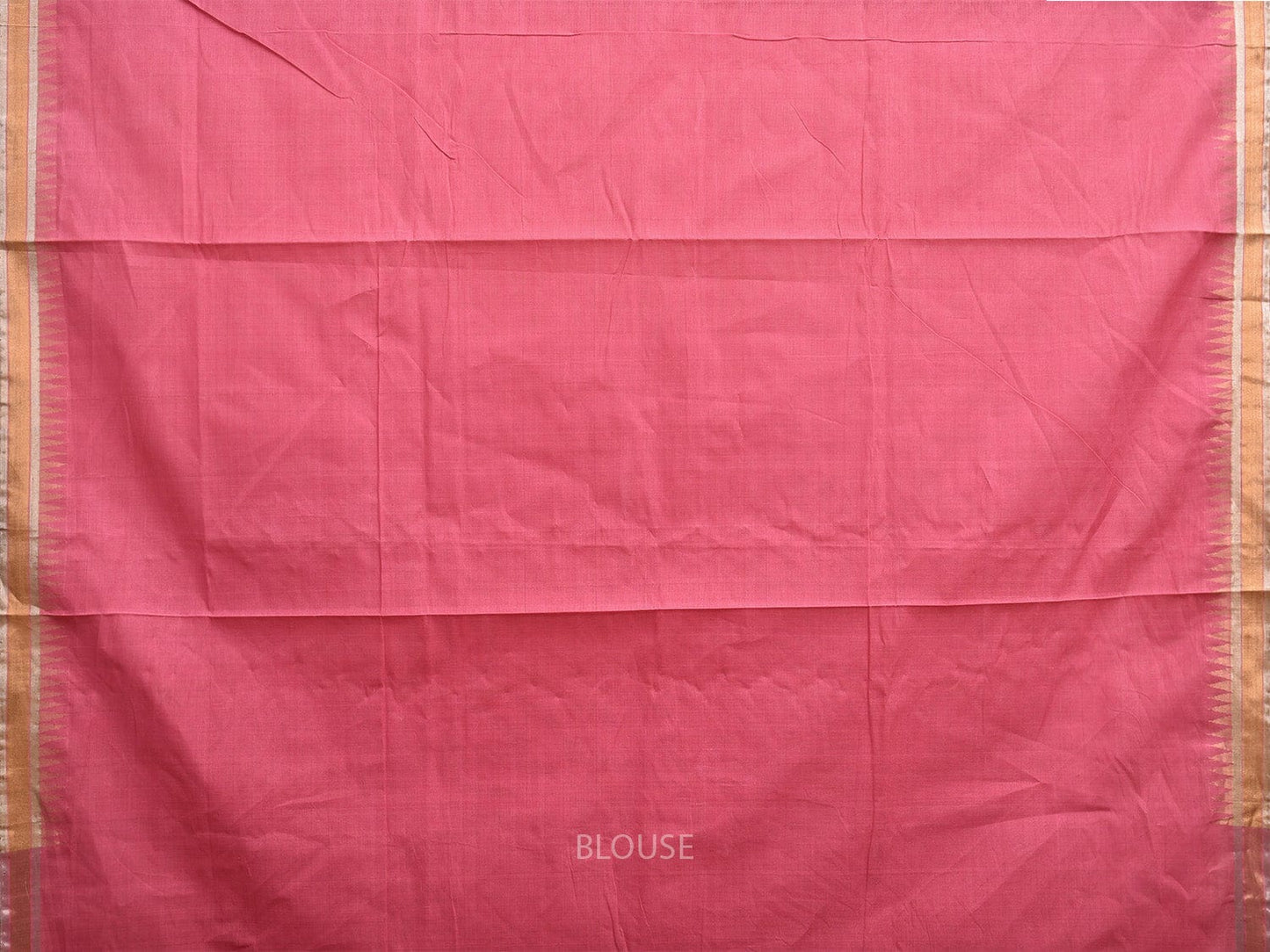 Baby Pink Khadi Cotton Handloom Saree with Floral Pallu Design kh0696