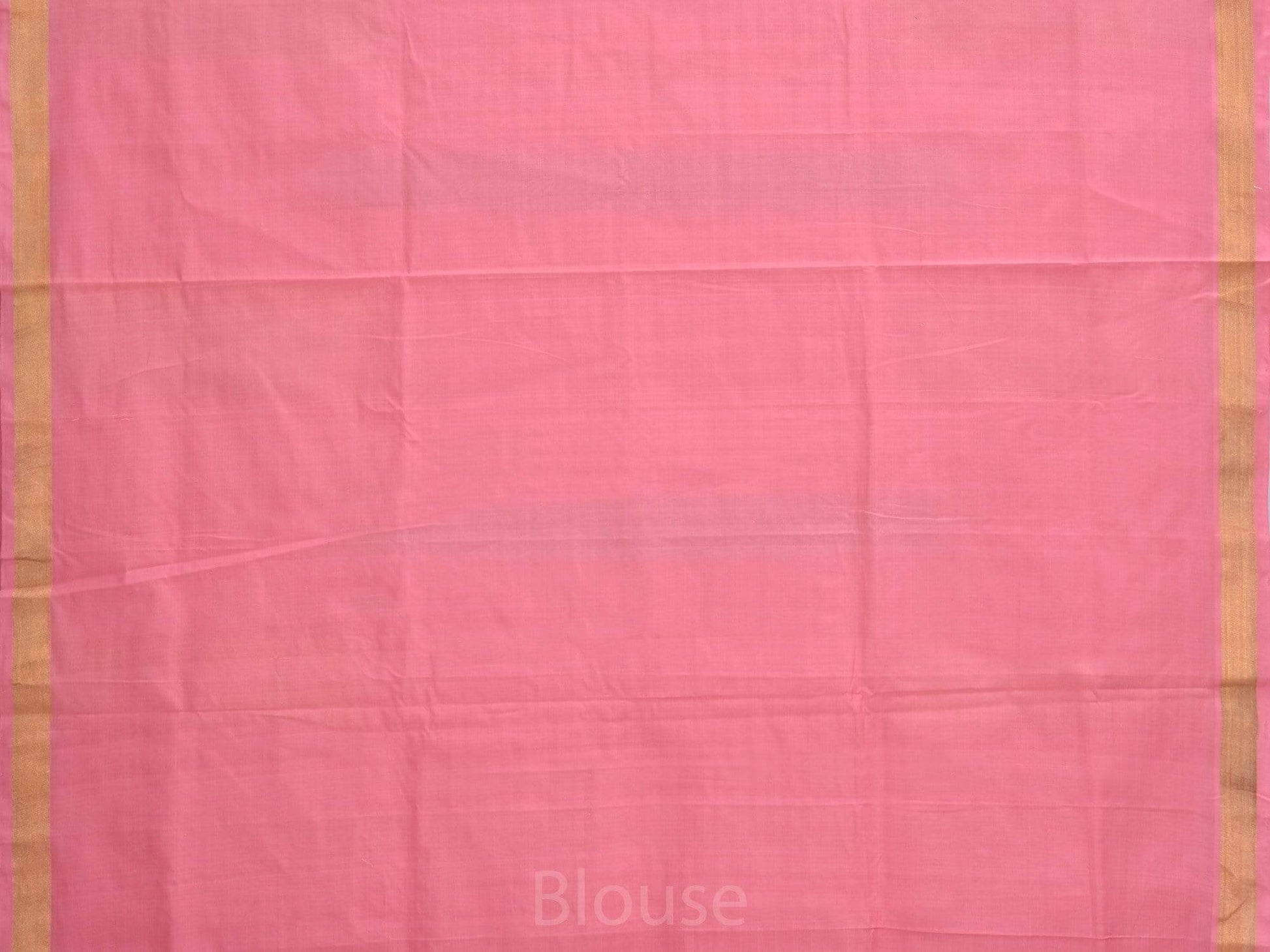 Baby Pink Khadi Cotton Handloom Saree with Zari Strips Pallu Design kh0423