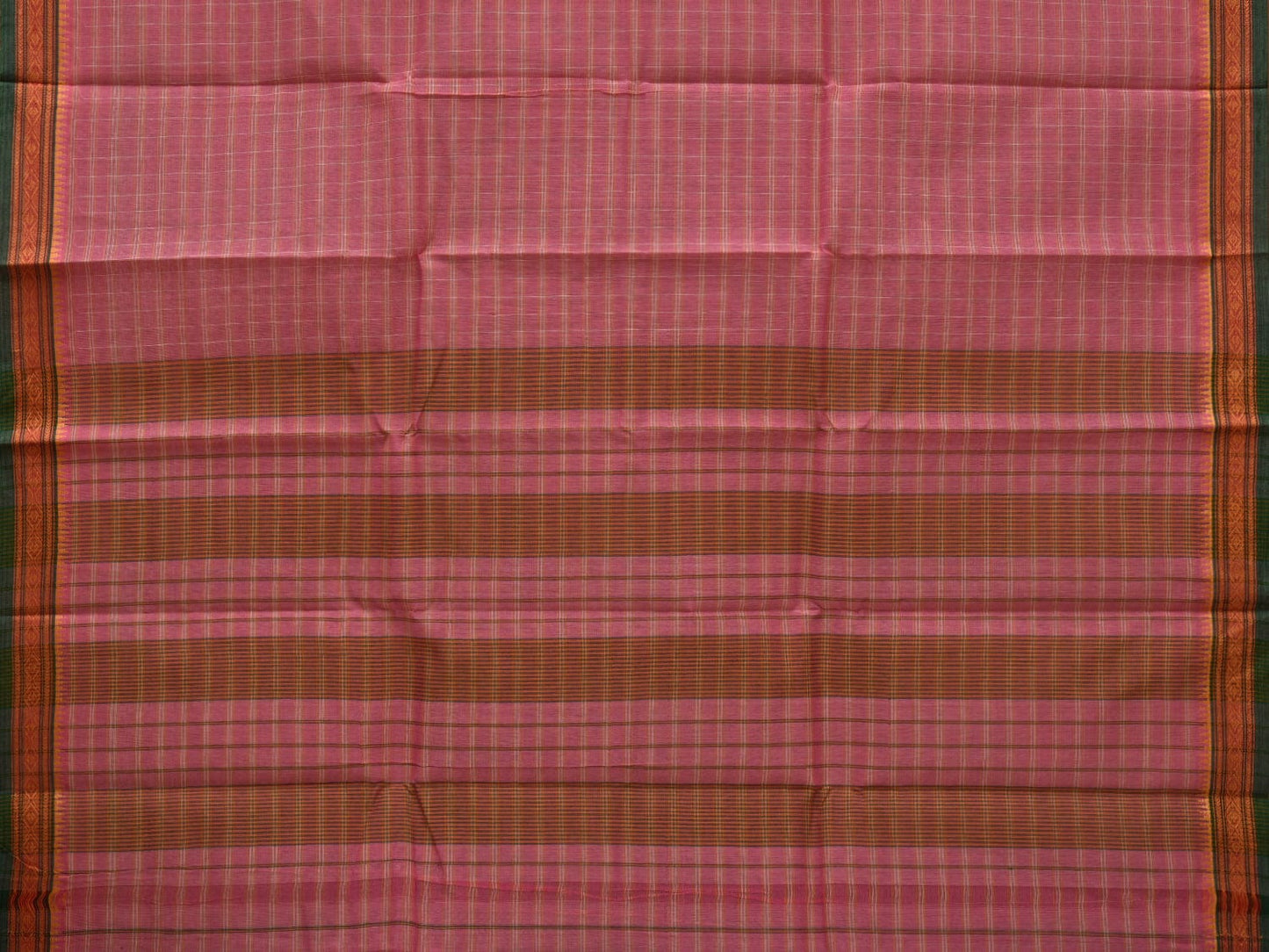Baby Pink Narayanpet Cotton Handloom Saree with Check Design No Blouse np0599