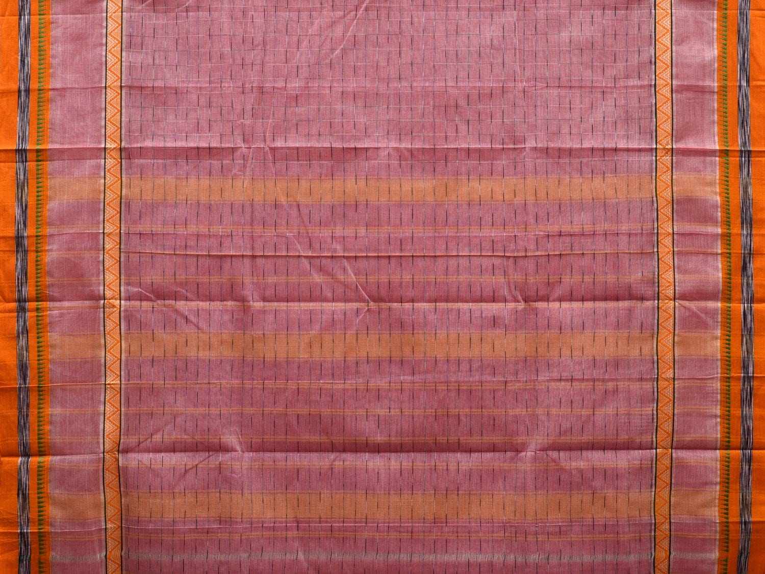 Baby Pink Narayanpet Cotton Handloom Saree with Checks Design No Blouse np0518