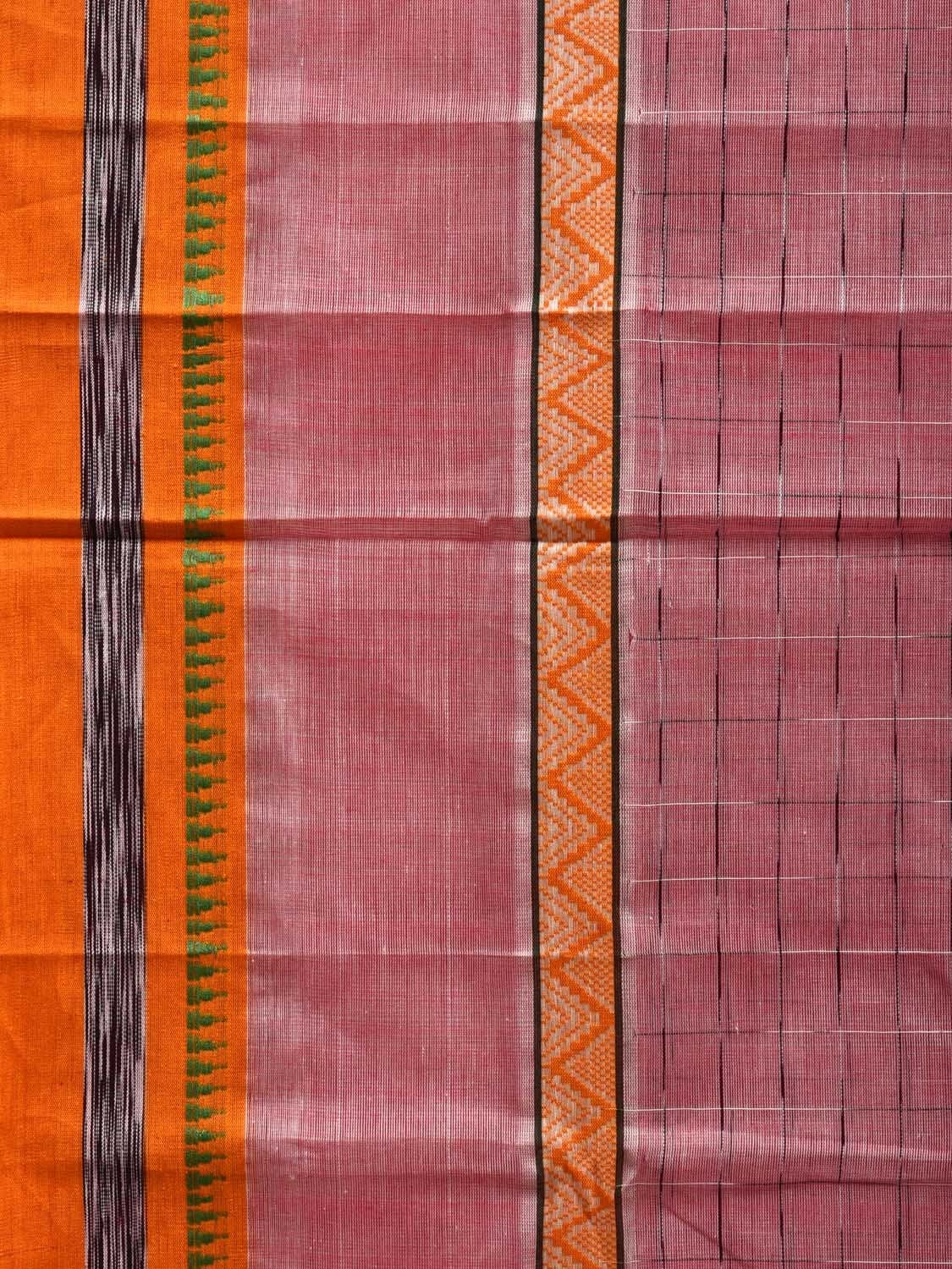 Baby Pink Narayanpet Cotton Handloom Saree with Checks Design No Blouse np0518
