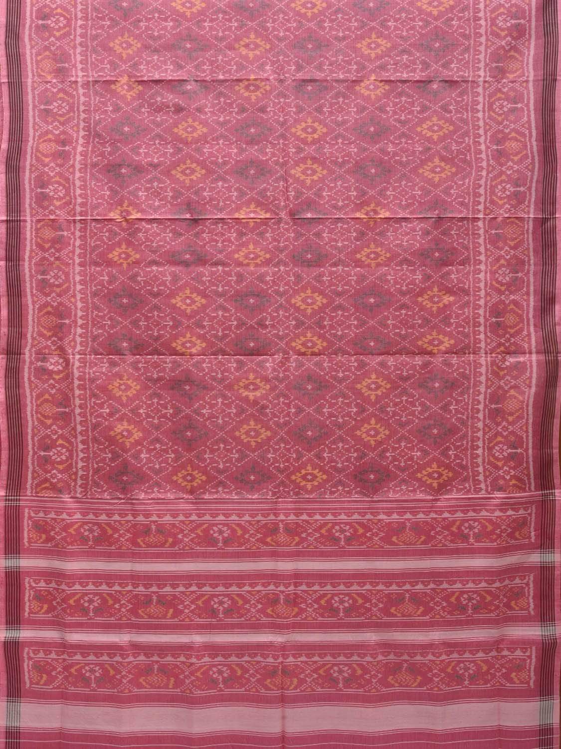 Baby Pink Pochampally Ikat Cotton Handloom Saree with All Over Body Design i0641