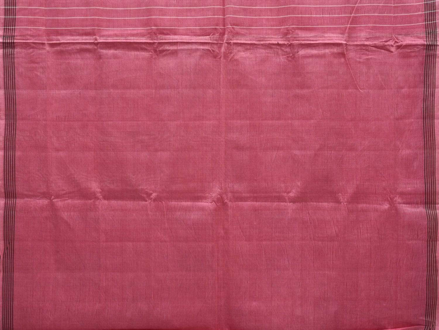 Baby Pink Pochampally Ikat Cotton Handloom Saree with All Over Body Design i0641