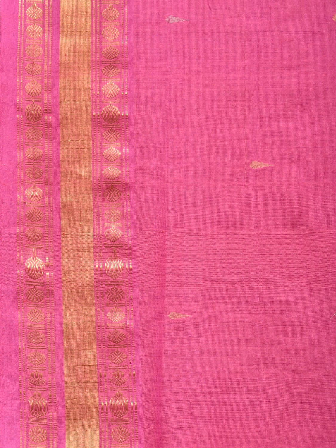 Baby Pink Uppada Cotton Handloom Saree with Karpur Pallu Design u2133