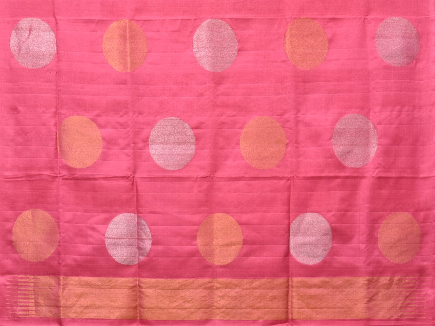 Baby Pink Uppada Silk Handloom Saree with Big Round Body Buta Design u2200