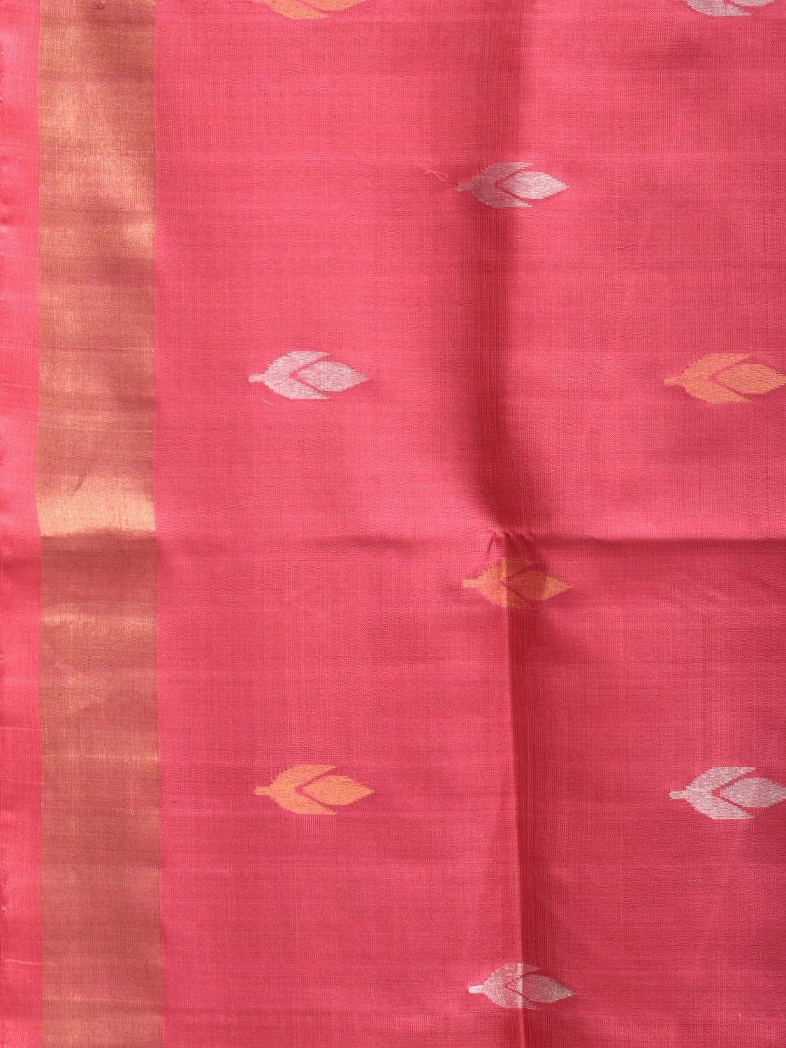 Baby Pink Uppada Silk Handloom Saree with Floral Pallu Design u2224