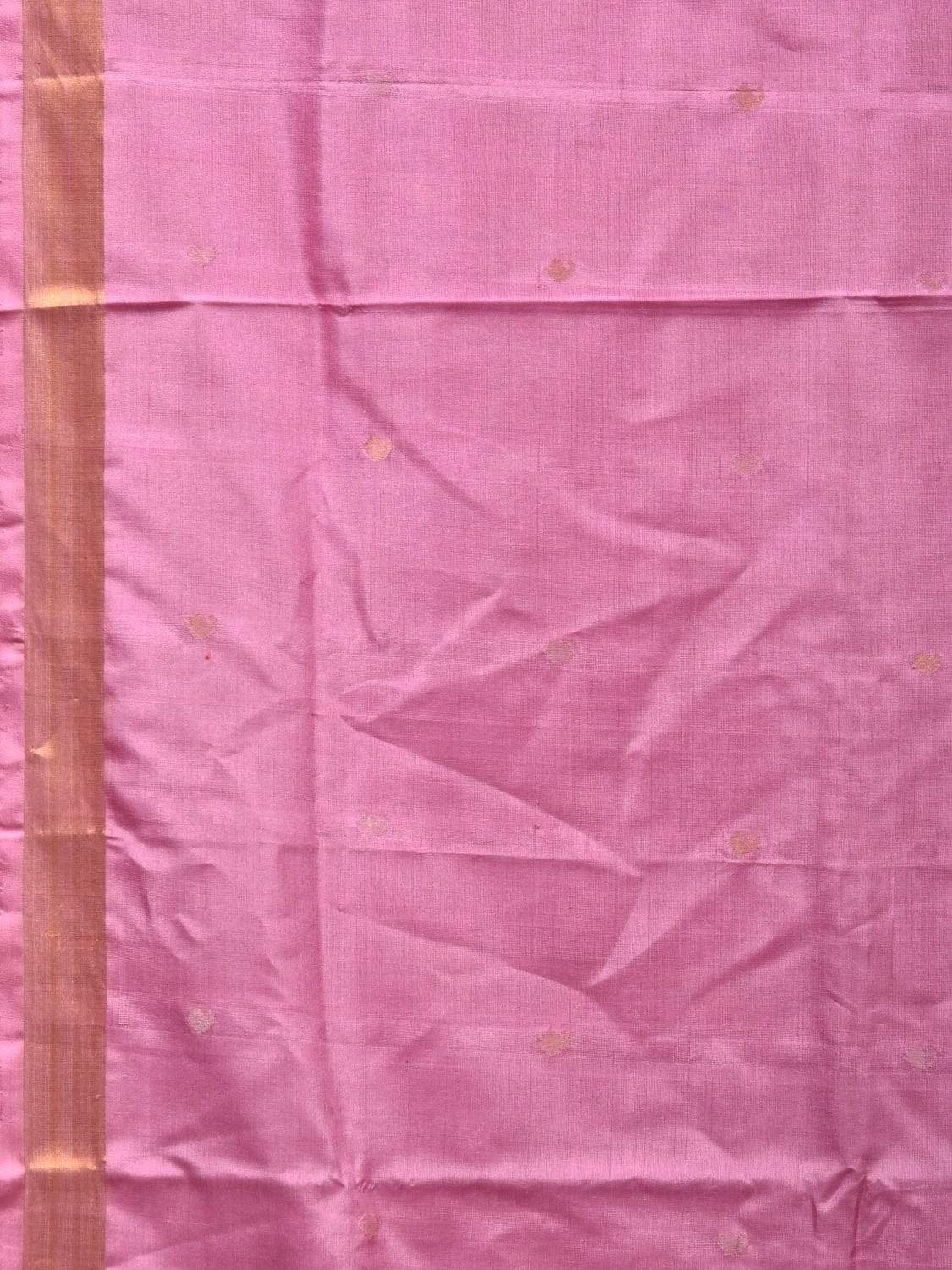 Baby Pink Uppada Silk Handloom Saree with Grill Pallu Design u1779