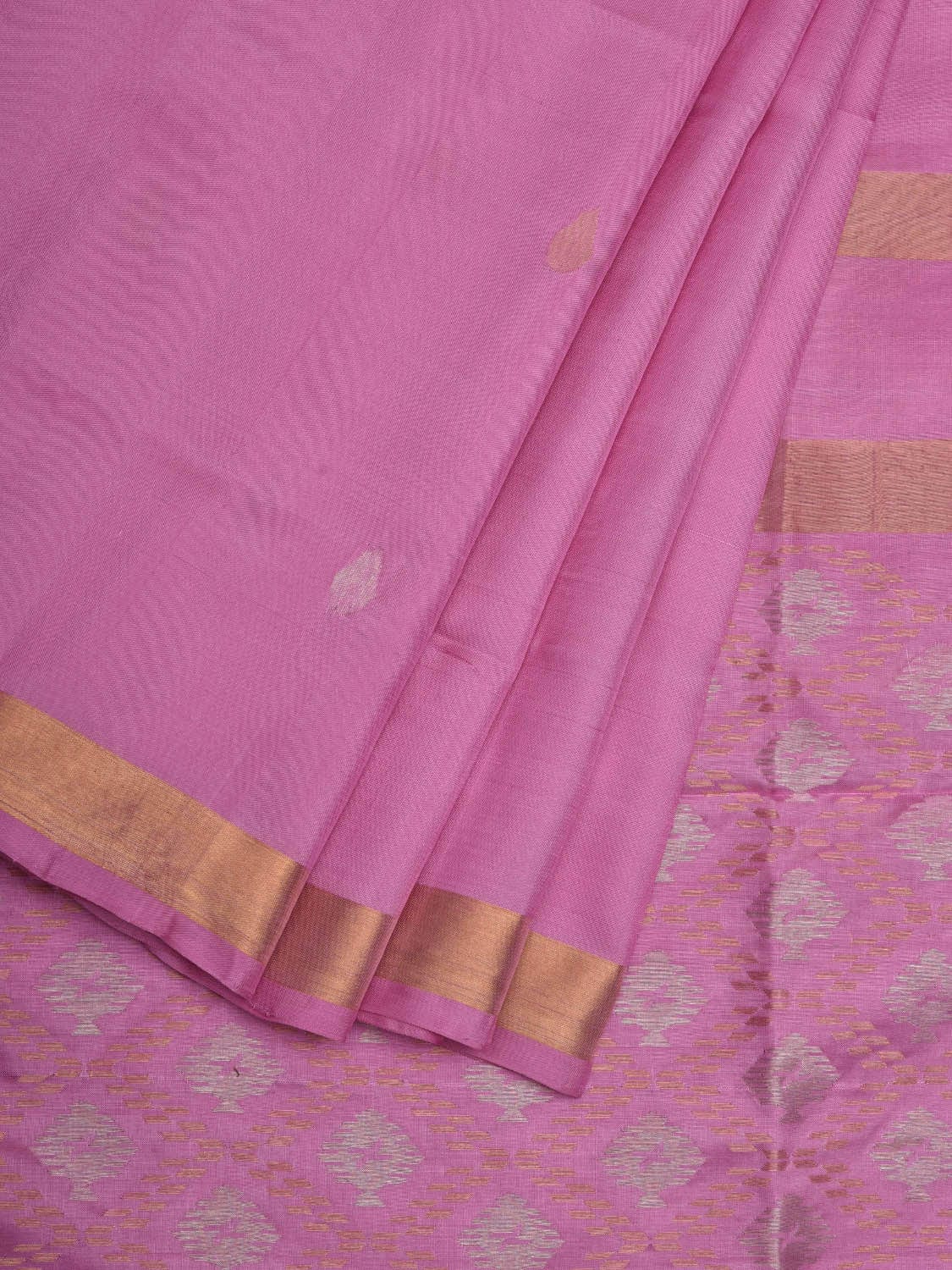 Baby Pink Uppada Silk Handloom Saree with Hamsa and Grill Pallu Design u1878