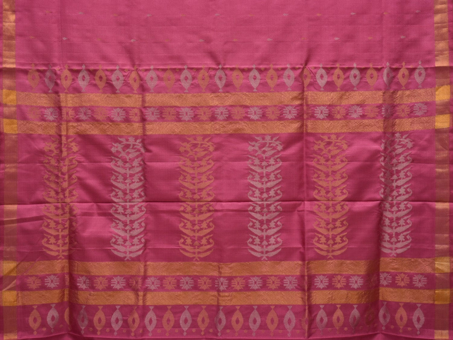 Baby Pink Uppada Silk Handloom Saree with Karpur Pallu Design u1937