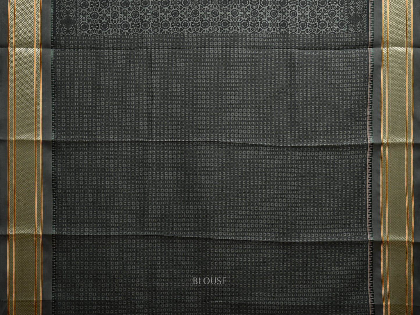 Green Bamboo Cotton Saree with Digital Print Design bc0719