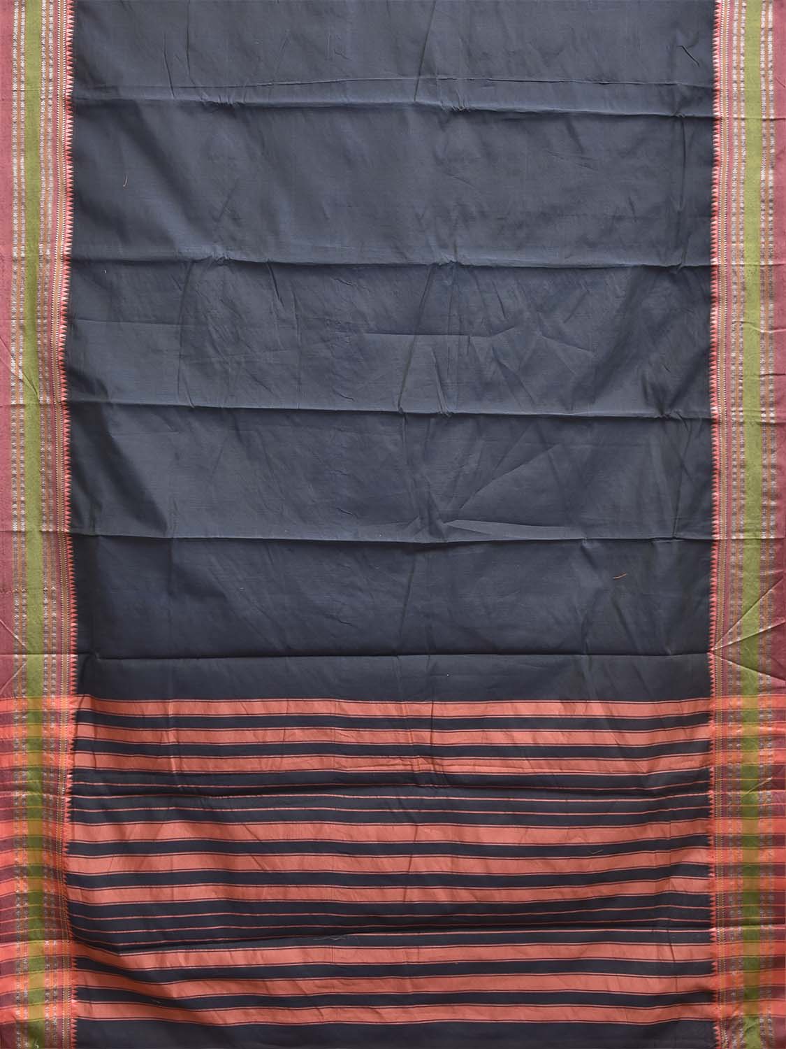 Grey and Peach Bamboo Cotton Saree with Checks Design No Blouse bc1054