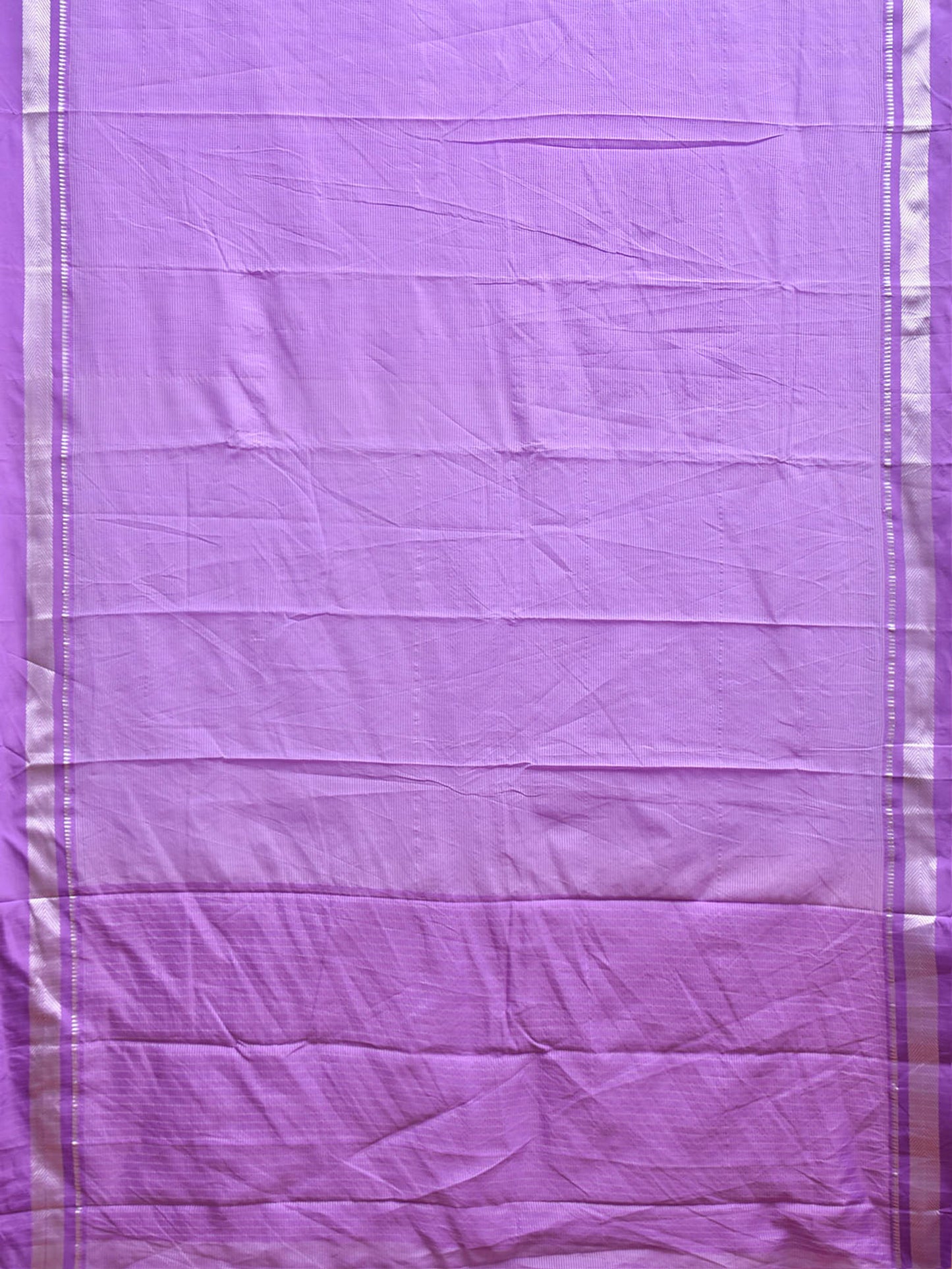 Lavender Bamboo Cotton Saree with Strips Design No Blouse bc1097