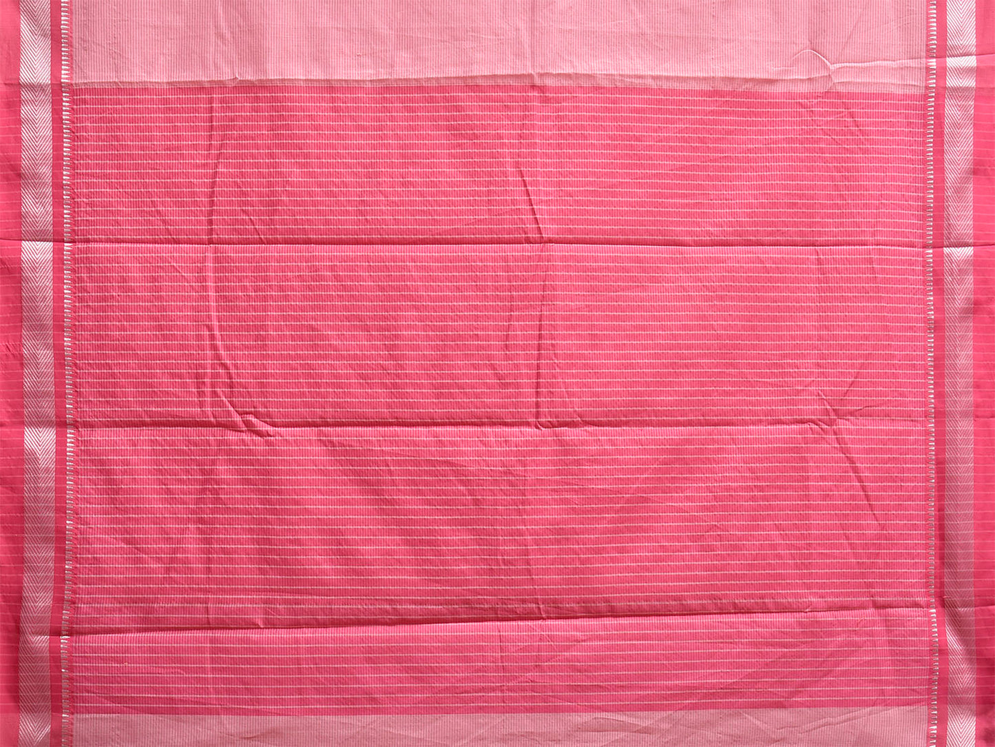Baby Pink and Pink Bamboo Cotton Saree with Strips Design No Blouse bc1098