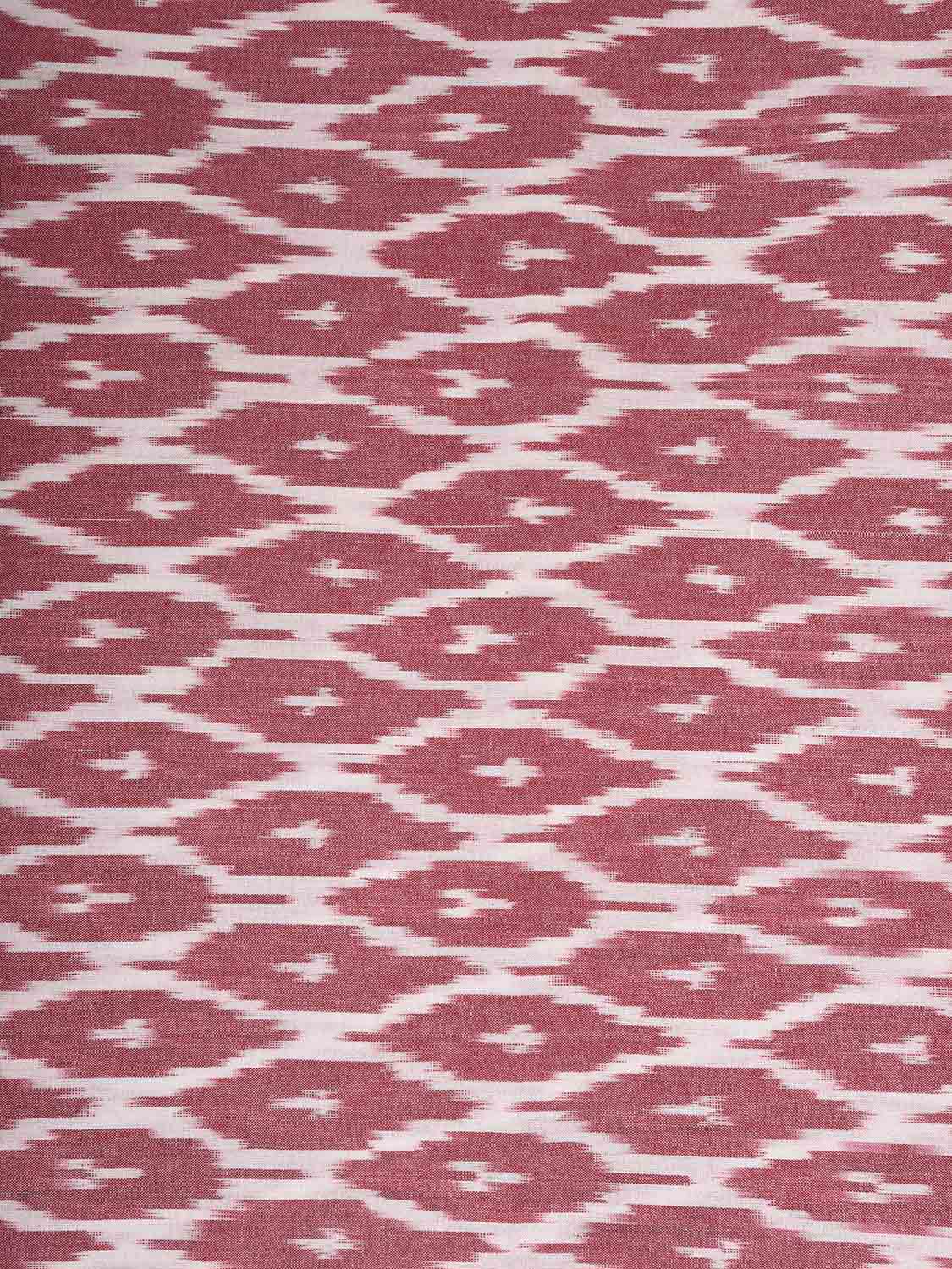 Pink and White Pochampally Ikat Cotton Handloom King Size Bedsheet with Grill Design 90 x 108 Inches with Pillow Covers bd0068