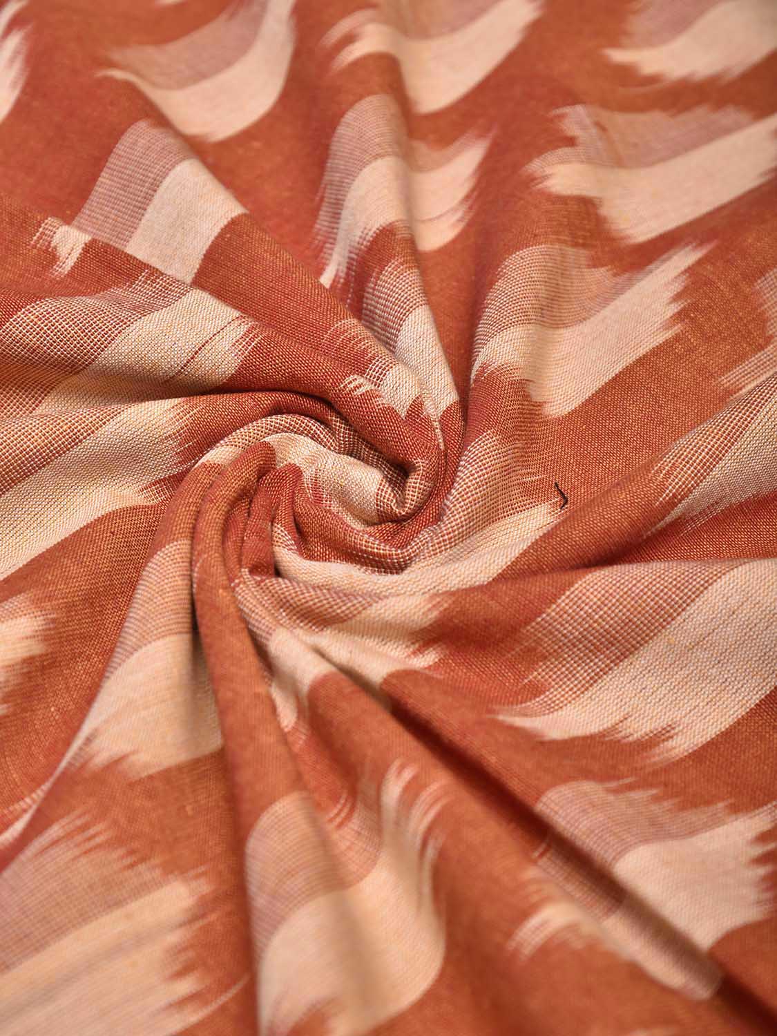 Orange and Cream Pochampally Ikat Cotton Handloom King Size Bedsheet with Buta Design 90 x 108 Inches with Pillow Covers bd0073