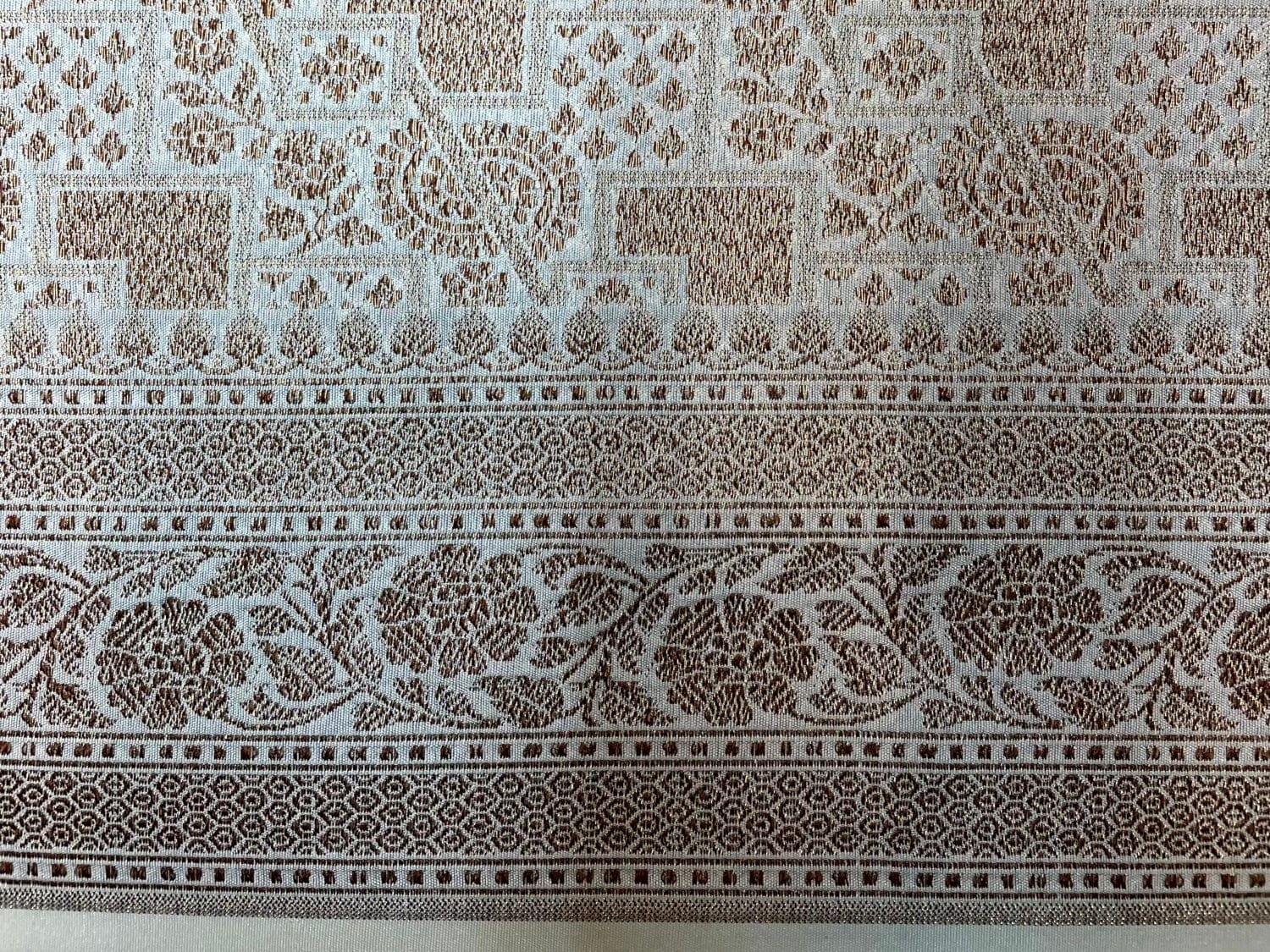 Beige  Antique Zari Banaras Katan Intricate Allover Brocade Saree with  Border and Pallu Design b0315ds