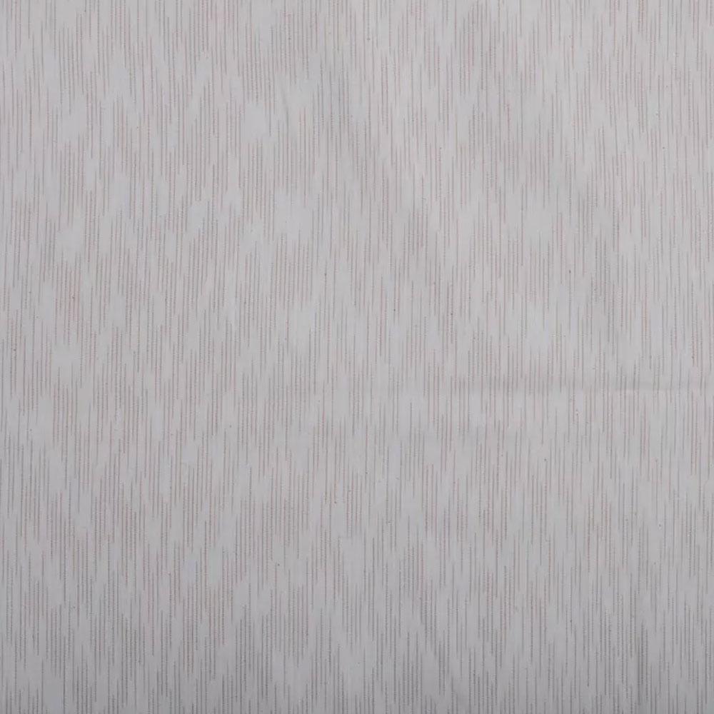 Beige Ikat Cotton 2.5mts Fabric With Lines Design F0011