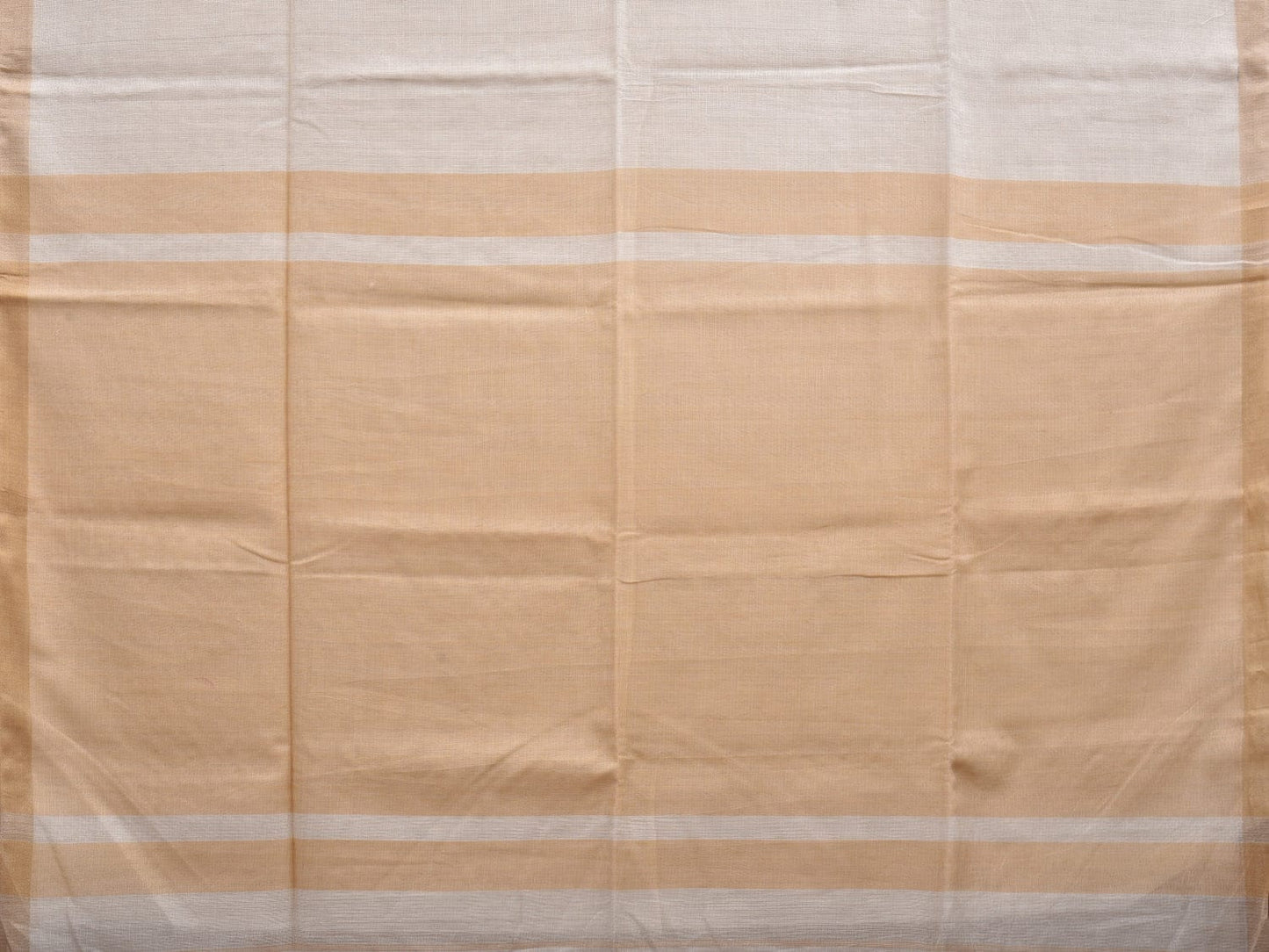 Beige Maheshwari Cotton Silk Handloom Saree with Contrast Pallu Desgin m0143