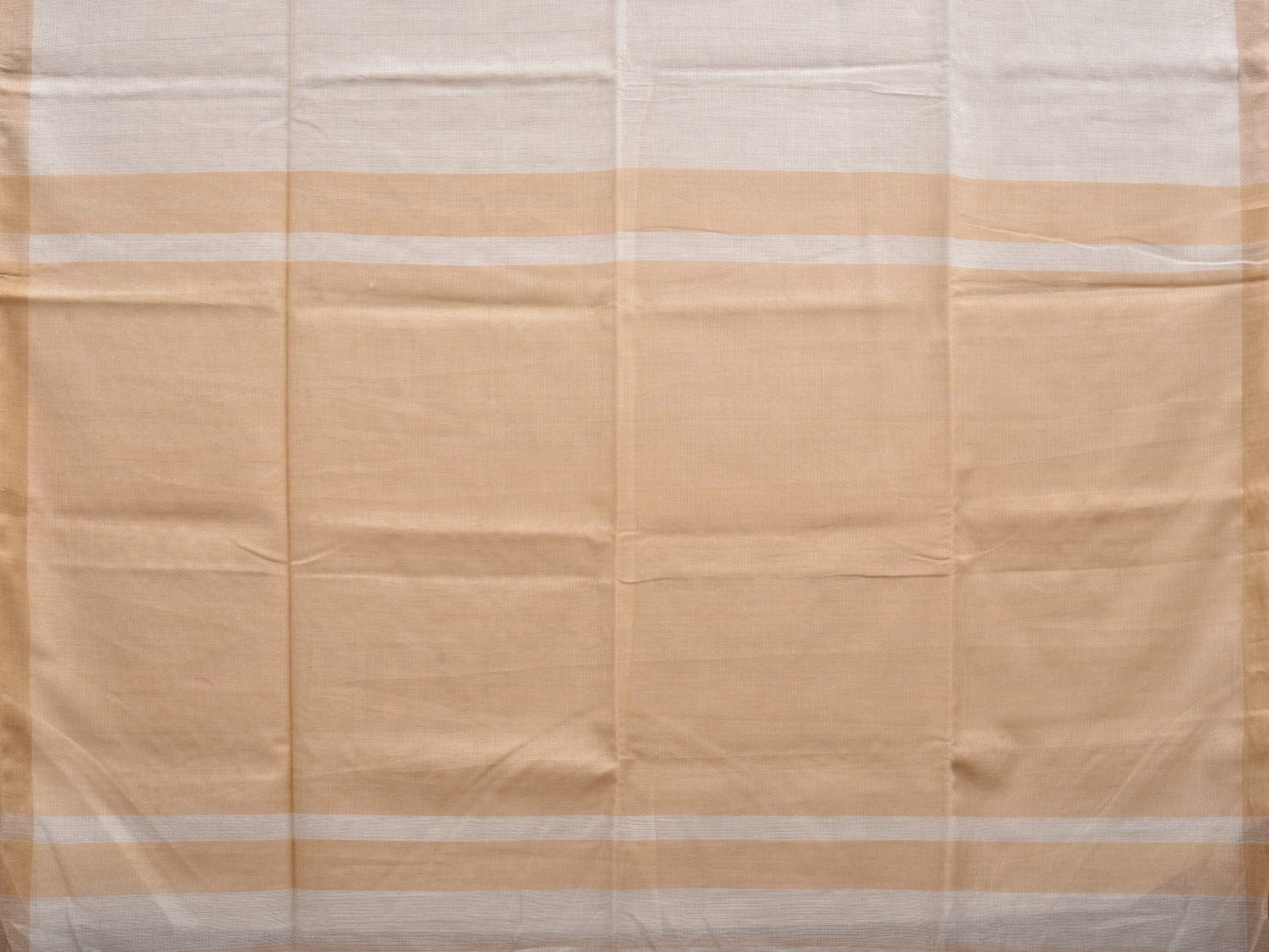 Beige Maheshwari Cotton Silk Handloom Saree with Contrast Pallu Desgin m0143