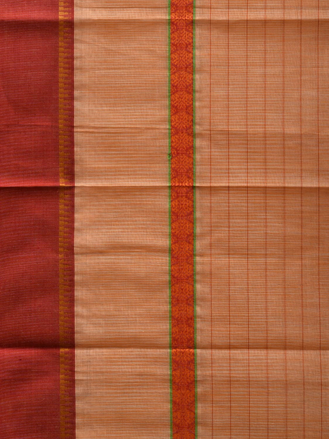 Beige Narayanpet Cotton Handloom Saree with Strips Design No Blouse np0591