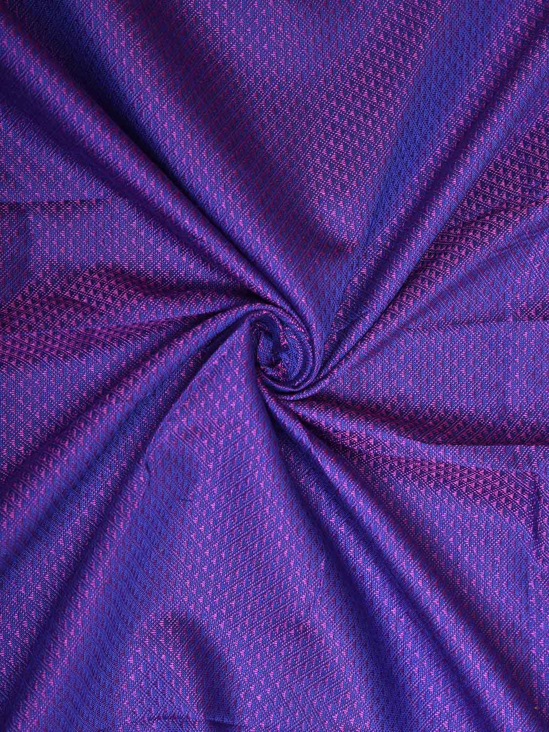 Purple and Burgundy Jacquard Cotton Viscose Blouse with Border Design 1mt Length 45 Inches Width BL0022