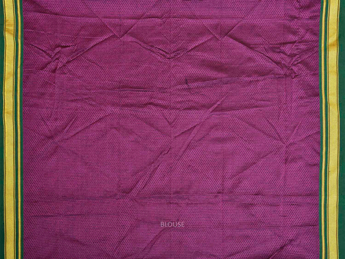 Magenta and Green Jacquard Cotton Viscose Blouse with Border Design 1mt Length 45 Inches Width BL0024