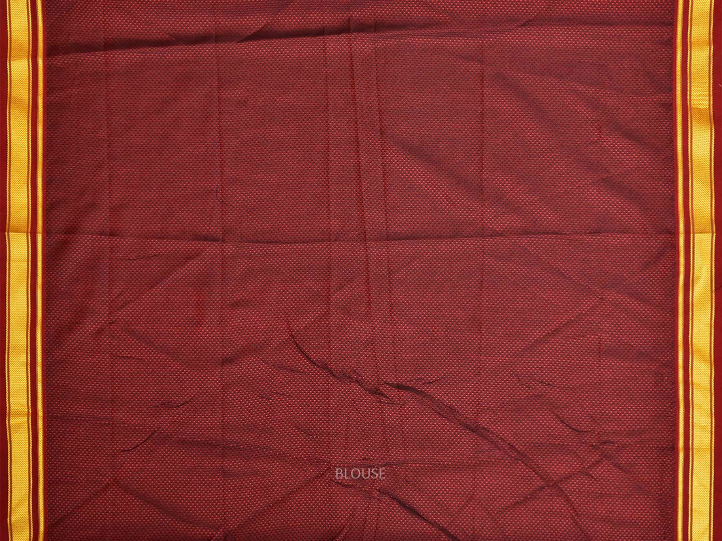 Maroon and Red Jacquard Cotton Viscose Blouse with Border Design 1mt Length 45 Inches Width BL0026