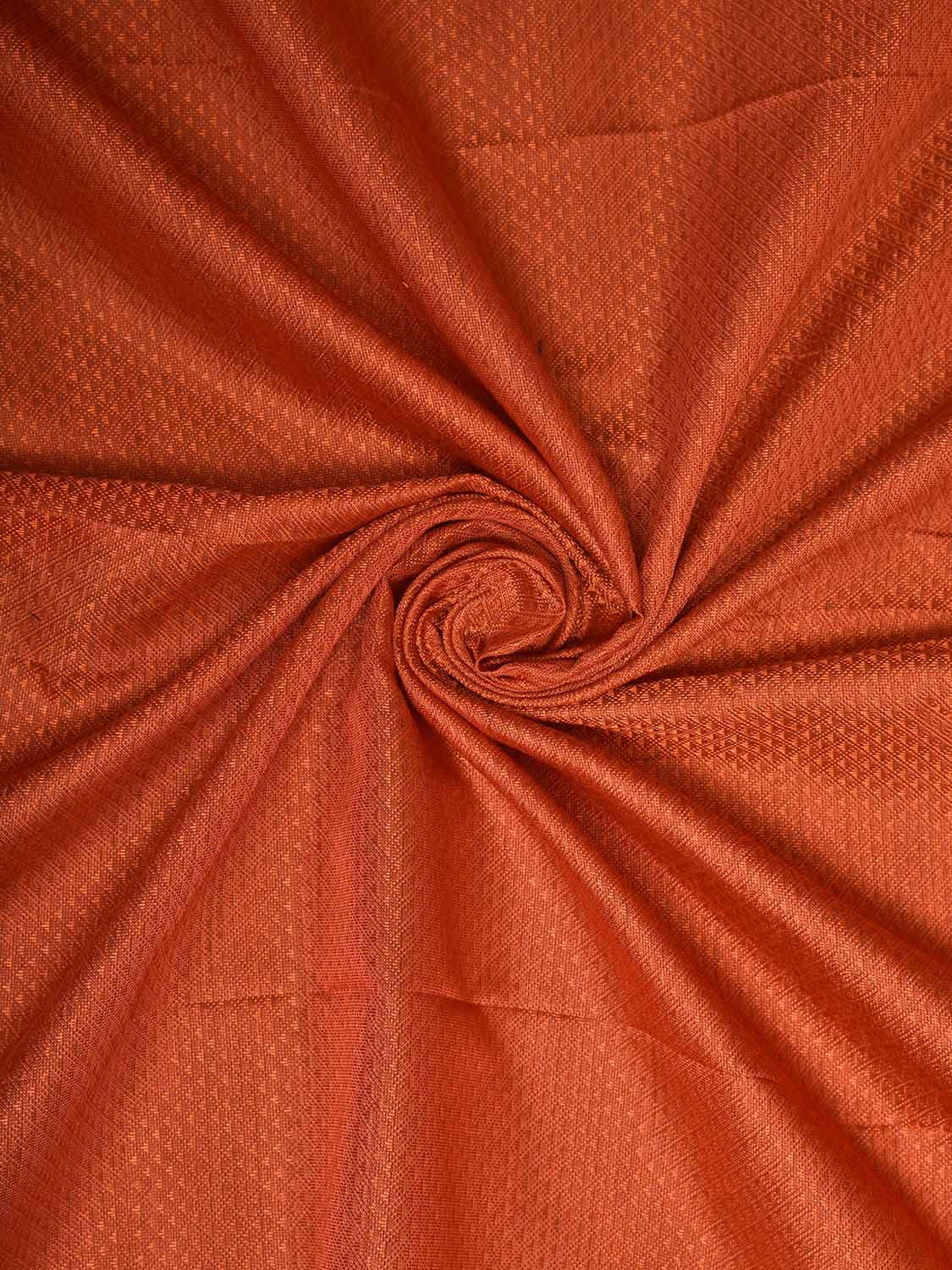 Orange Jacquard Cotton Viscose Blouse with Border Design 1mt Length 45 Inches Width BL0034