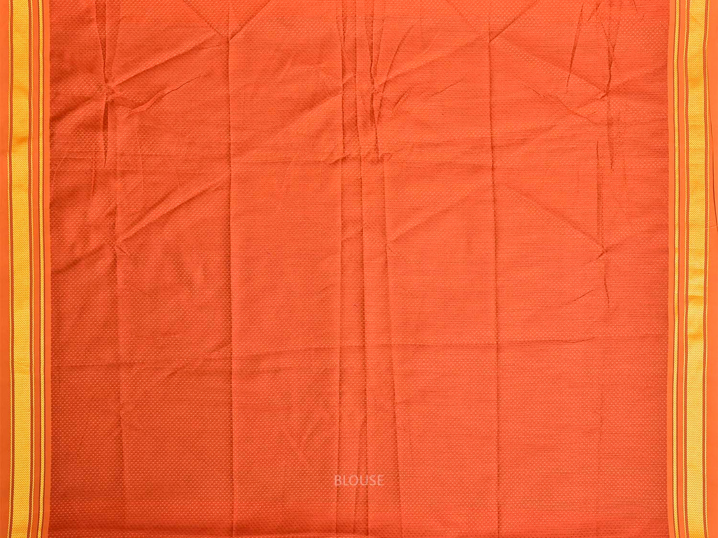 Orange Jacquard Cotton Viscose Blouse with Border Design 1mt Length 45 Inches Width BL0034
