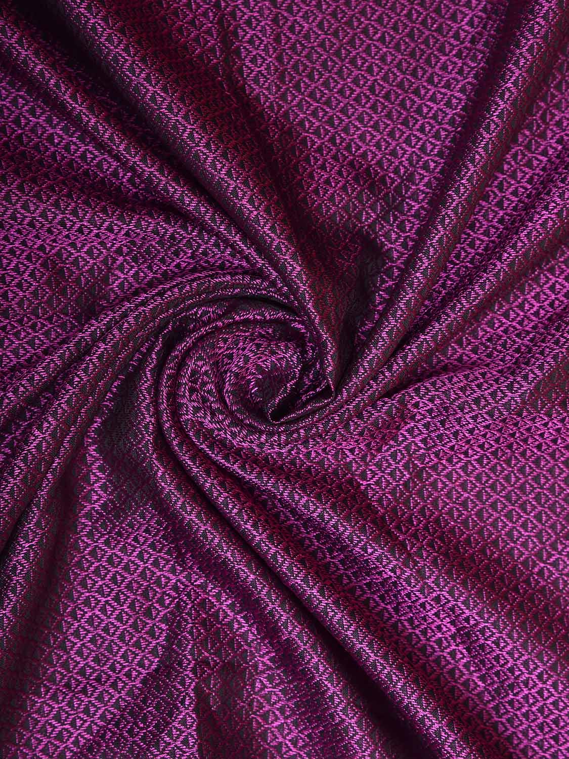 Purple and Red Jacquard Cotton Viscose Blouse with Border Design 1mt Length 45 Inches Width BL0035