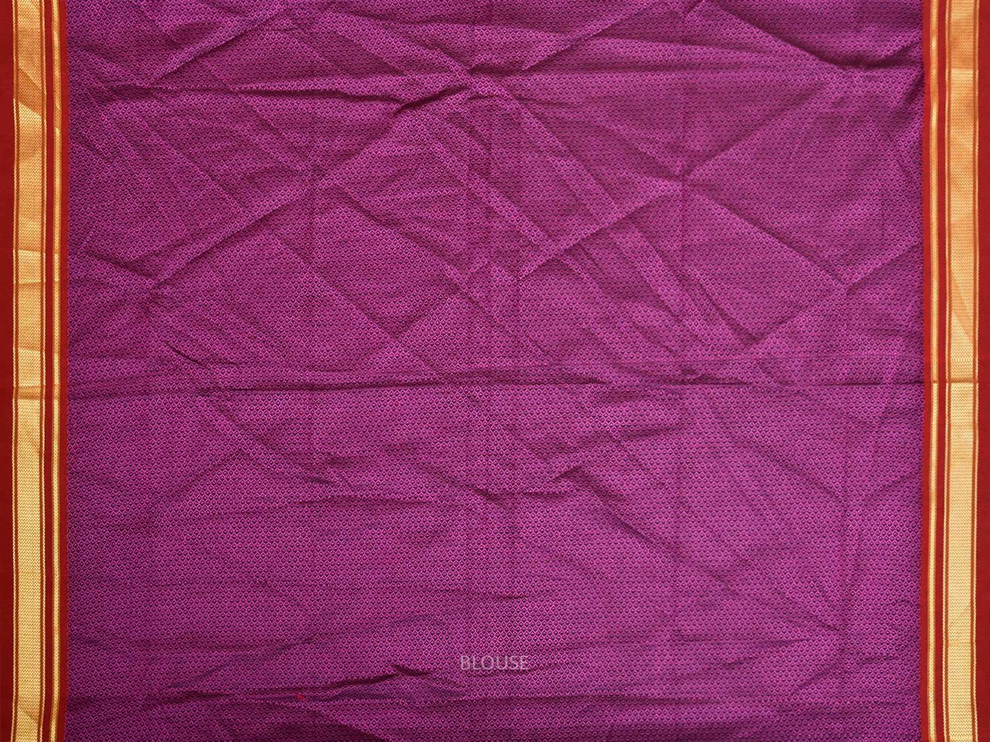Purple and Red Jacquard Cotton Viscose Blouse with Border Design 1mt Length 45 Inches Width BL0035