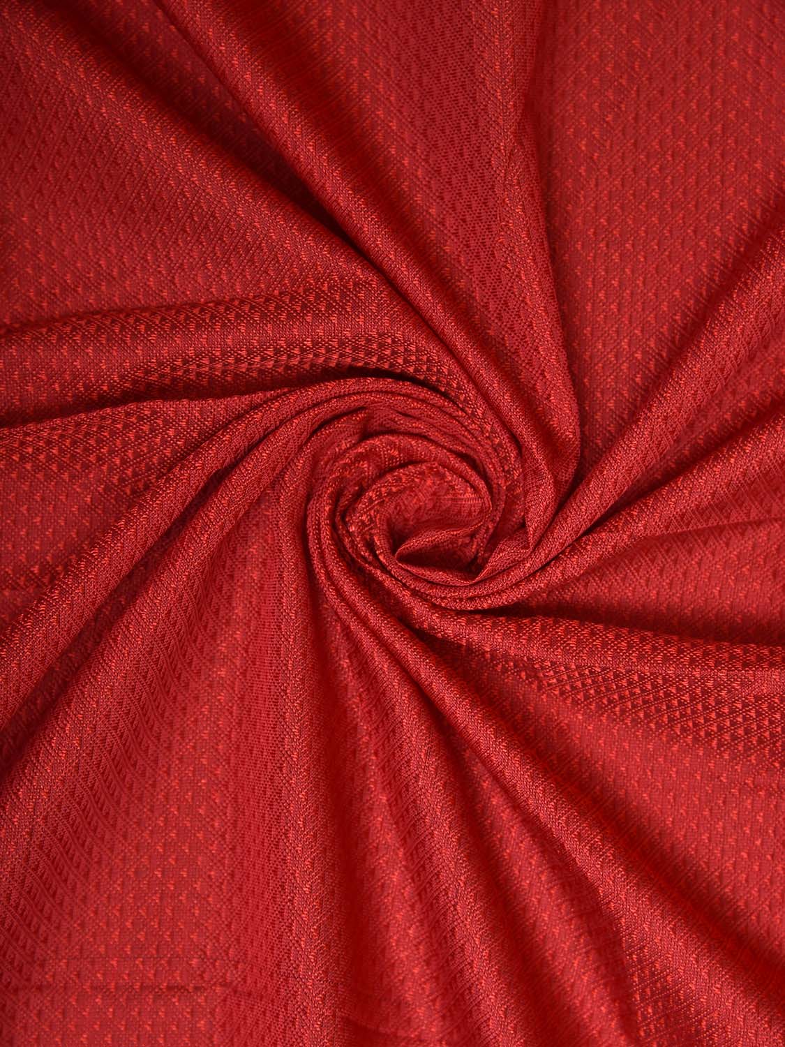 Red Jacquard Cotton Viscose Blouse with Border Design 1mt Length 45 Inches Width BL0036