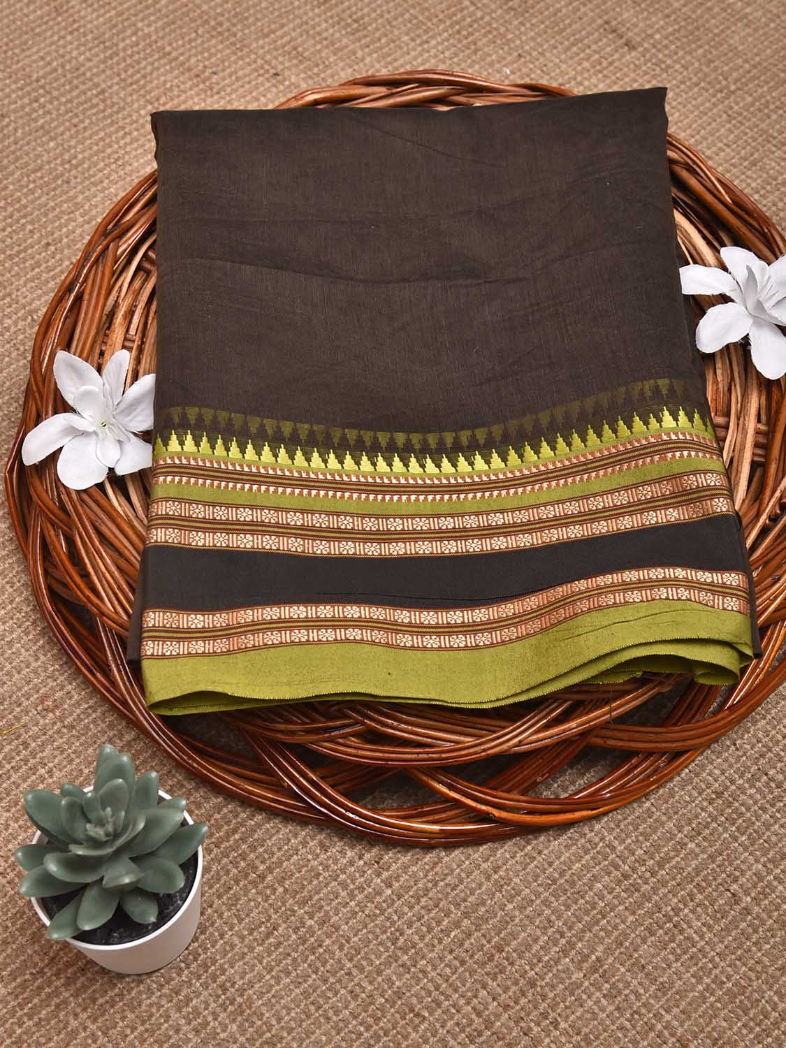 Light Green Bamboo Cotton Blouse with Plain Design Length 80cm Width 44 Inches BL0083