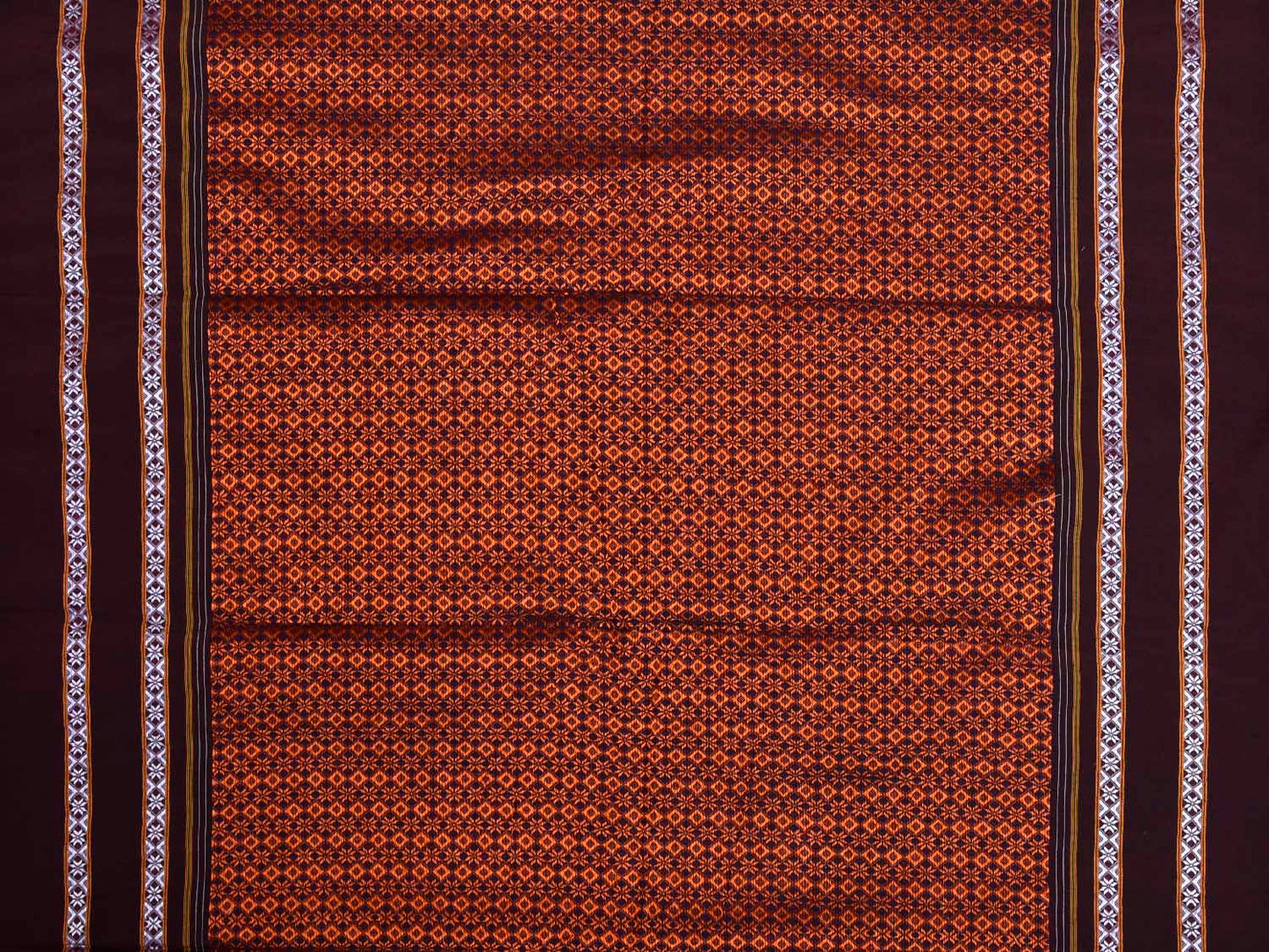Orange and Maroon Jacquard Viscose Blouse All Over Design Length 1mt Width 31 Inches BL0095
