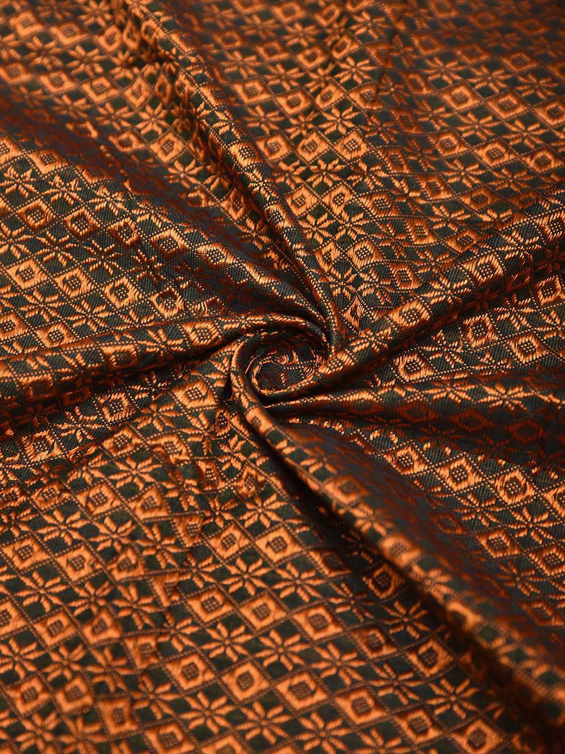 Orange and Maroon Jacquard Viscose Blouse All Over Design Length 1mt Width 31 Inches BL0099