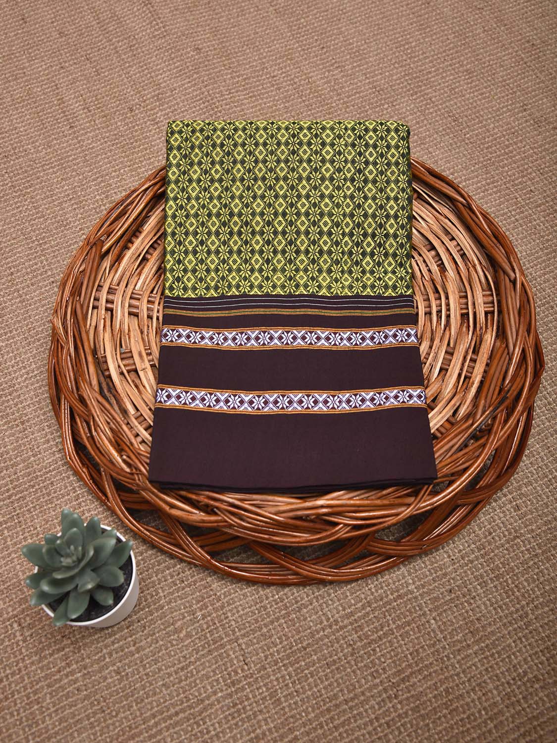 Light Green and Maroon Jacquard Viscose Blouse All Over Design Length 1mt Width 31 Inches BL0101