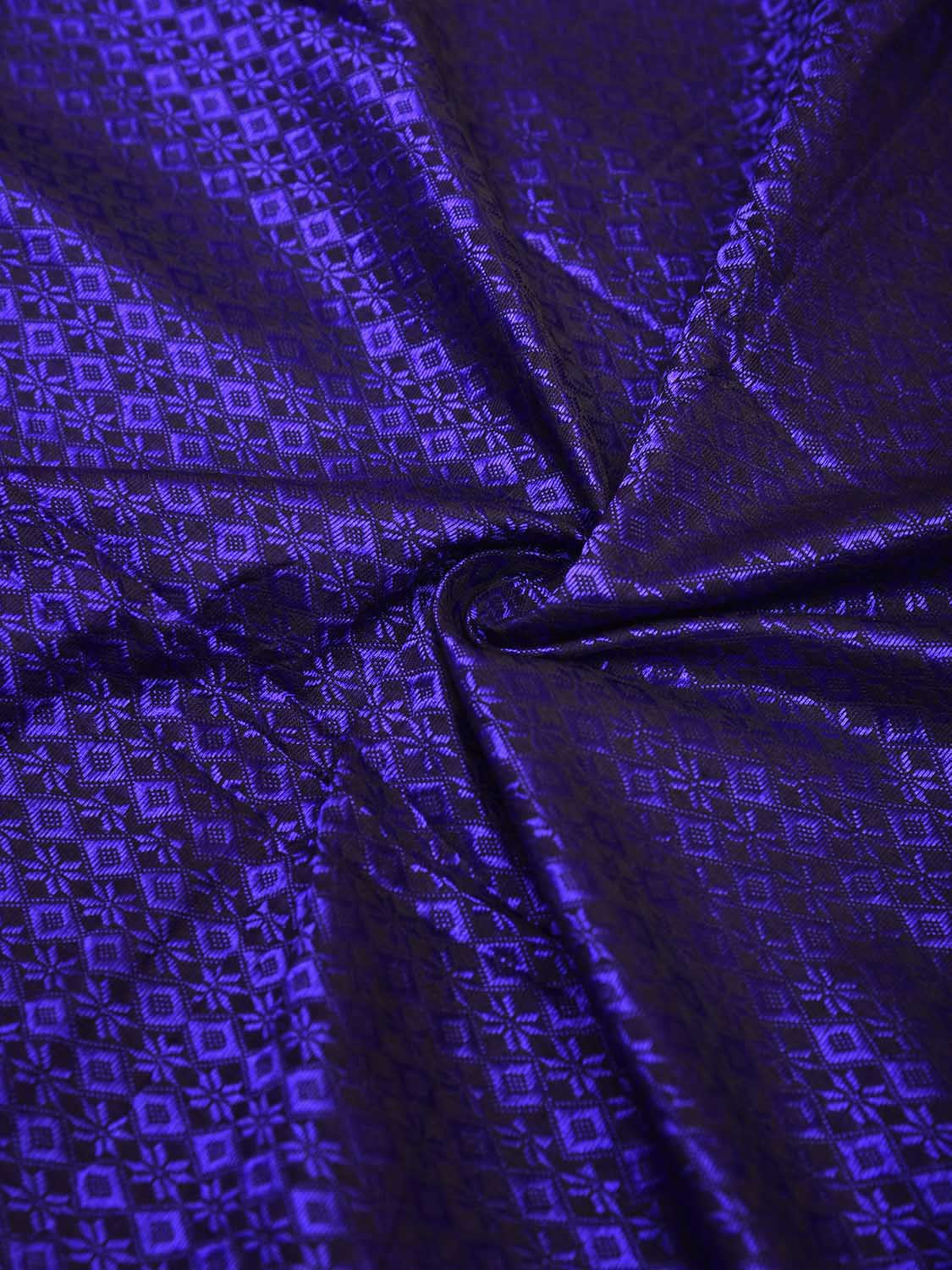 Dark Blue and Maroon Jacquard Viscose Blouse All Over Design Length 1mt Width 31 Inches BL0104