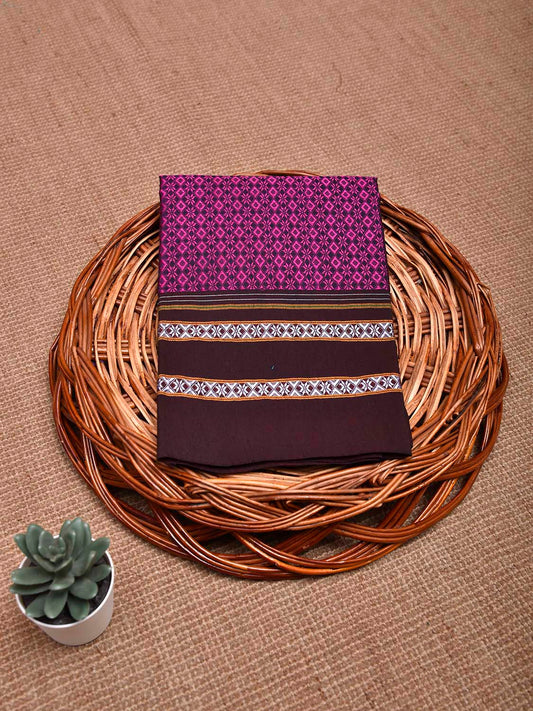 Pink and Maroon Jacquard Viscose Blouse All Over Design Length 1mt Width 31 Inches BL0105