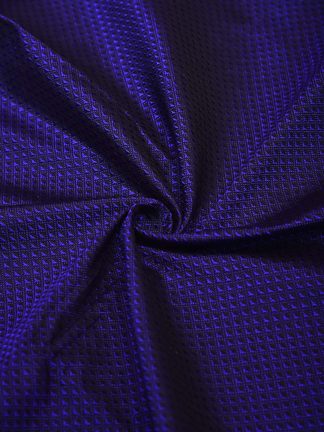 Dark Blue and Maroon Jacquard Viscose Blouse with Border Design Length 1mt Width 31 Inches BL0107