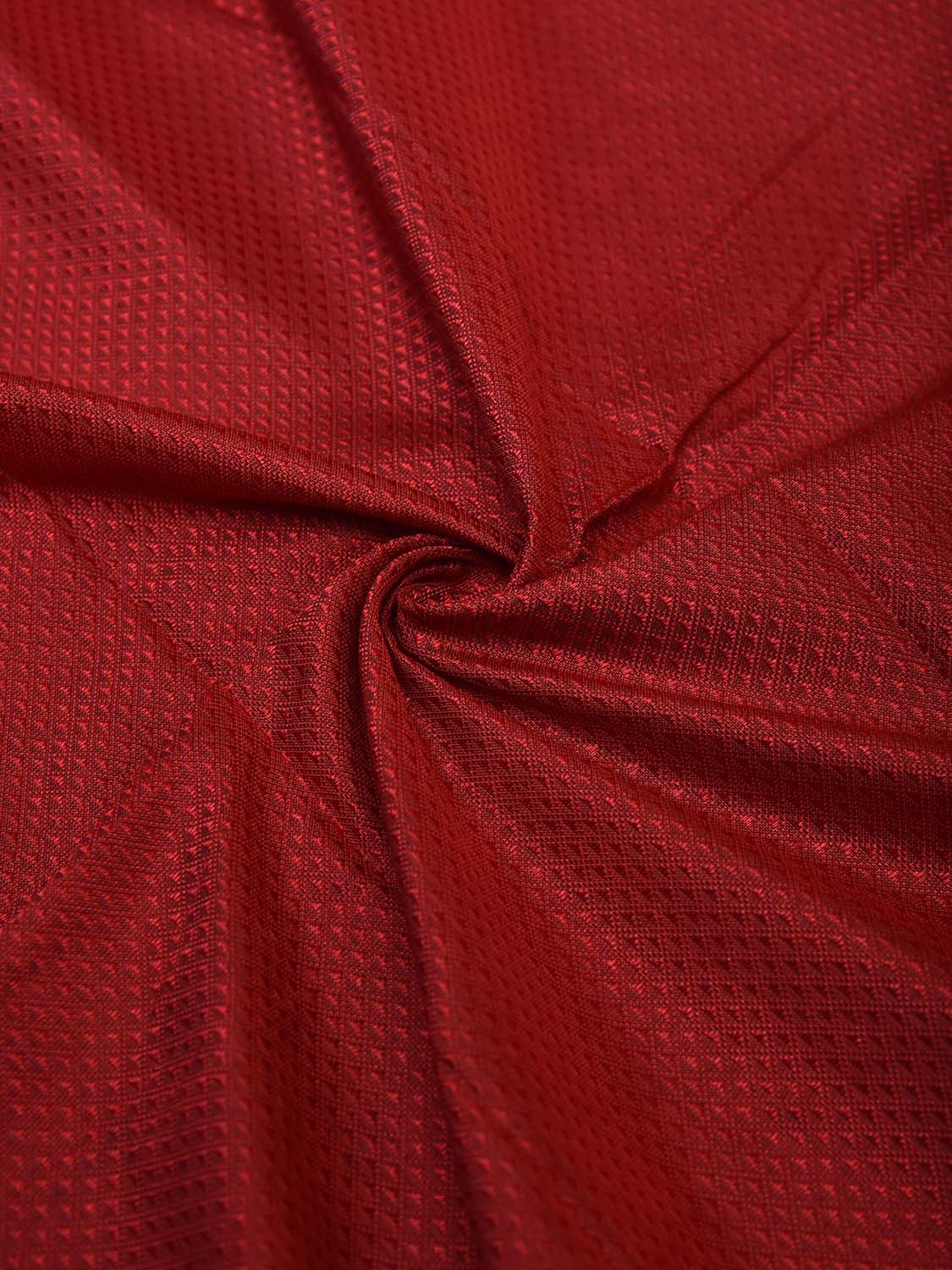 Red and Maroon Jacquard Viscose Blouse with Border Design Length 1mt Width 31 Inches BL0108