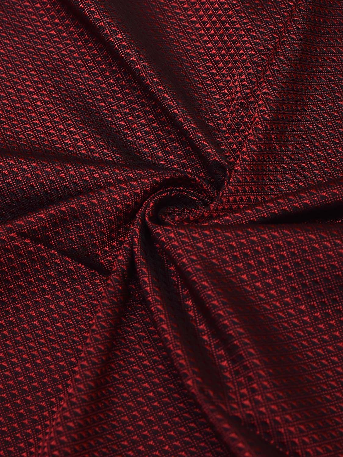 Maroon Jacquard Viscose Blouse with Border Design Length 1mt Width 31 Inches BL0110