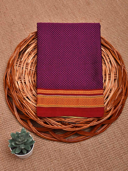 Pink and Maroon Jacquard Viscose Blouse with Border Design Length 1mt Width 31 Inches BL0112