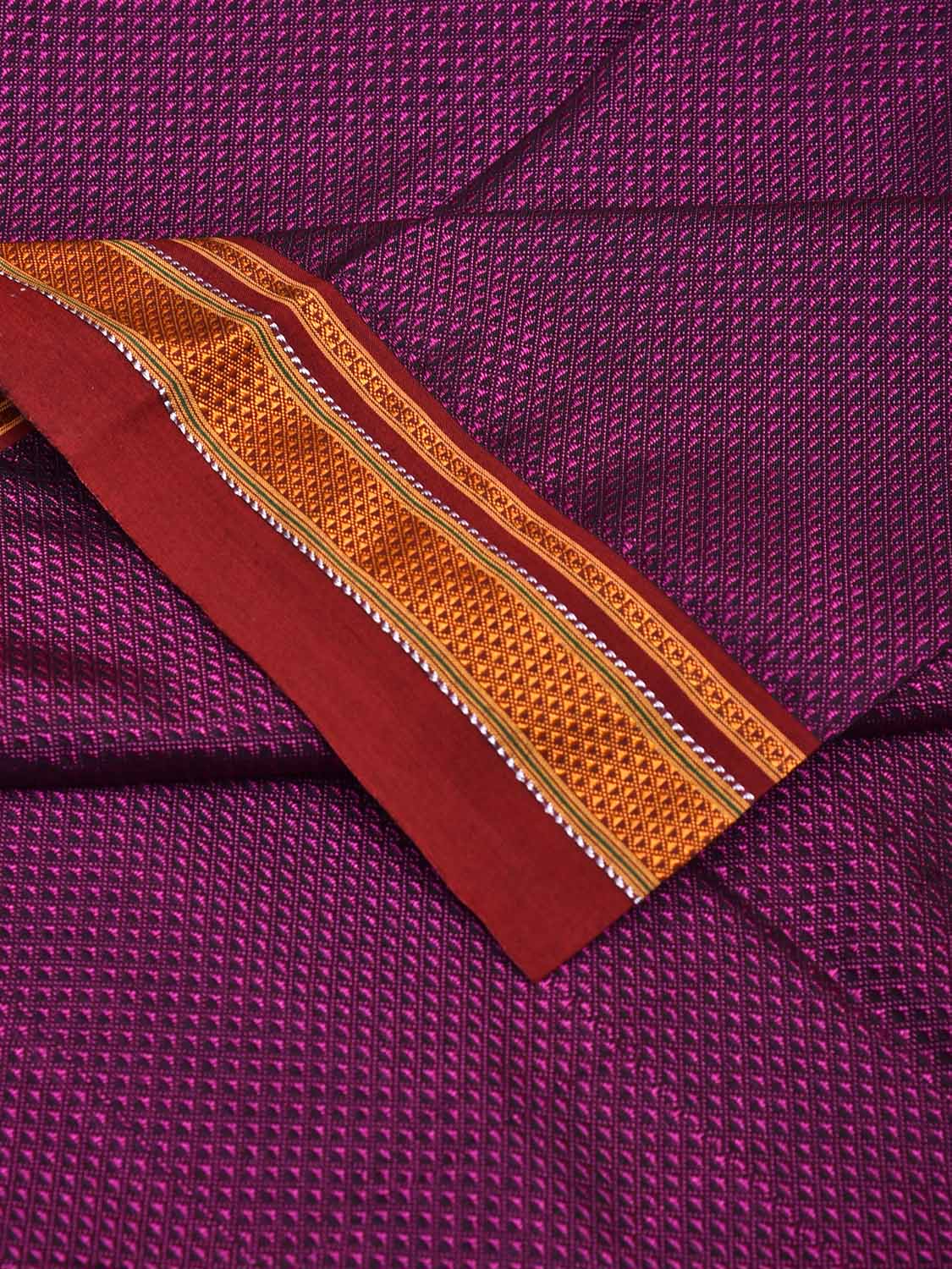 Pink and Maroon Jacquard Viscose Blouse with Border Design Length 1mt Width 31 Inches BL0112