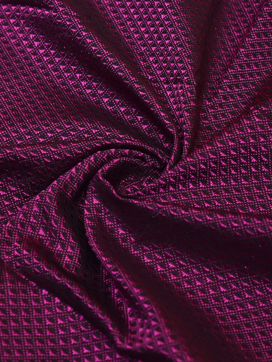 Pink and Maroon Jacquard Viscose Blouse with Border Design Length 1mt Width 31 Inches BL0112