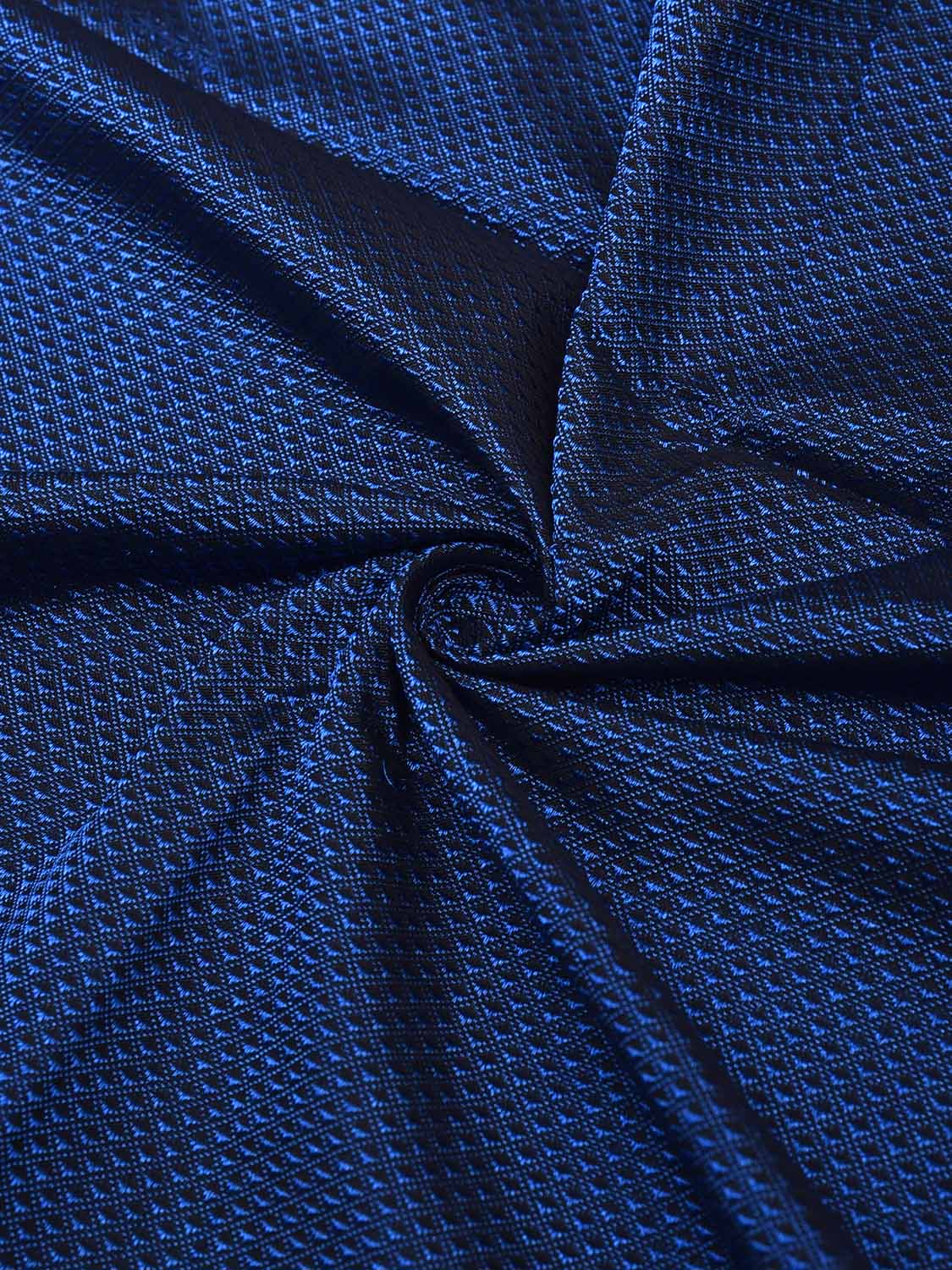 Blue and Maroon Jacquard Viscose Blouse with Border Design Length 1mt Width 31 Inches BL0113